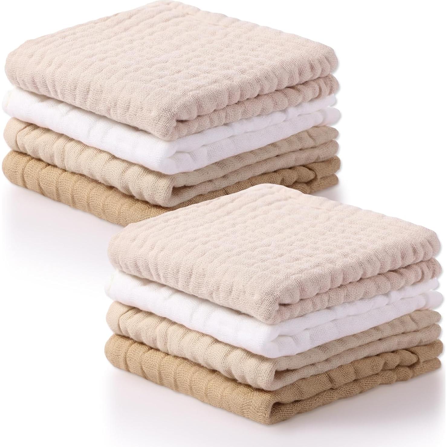 8 Paños de Lavado para Bebés SmoothNovelty 30x30 cm Algodón