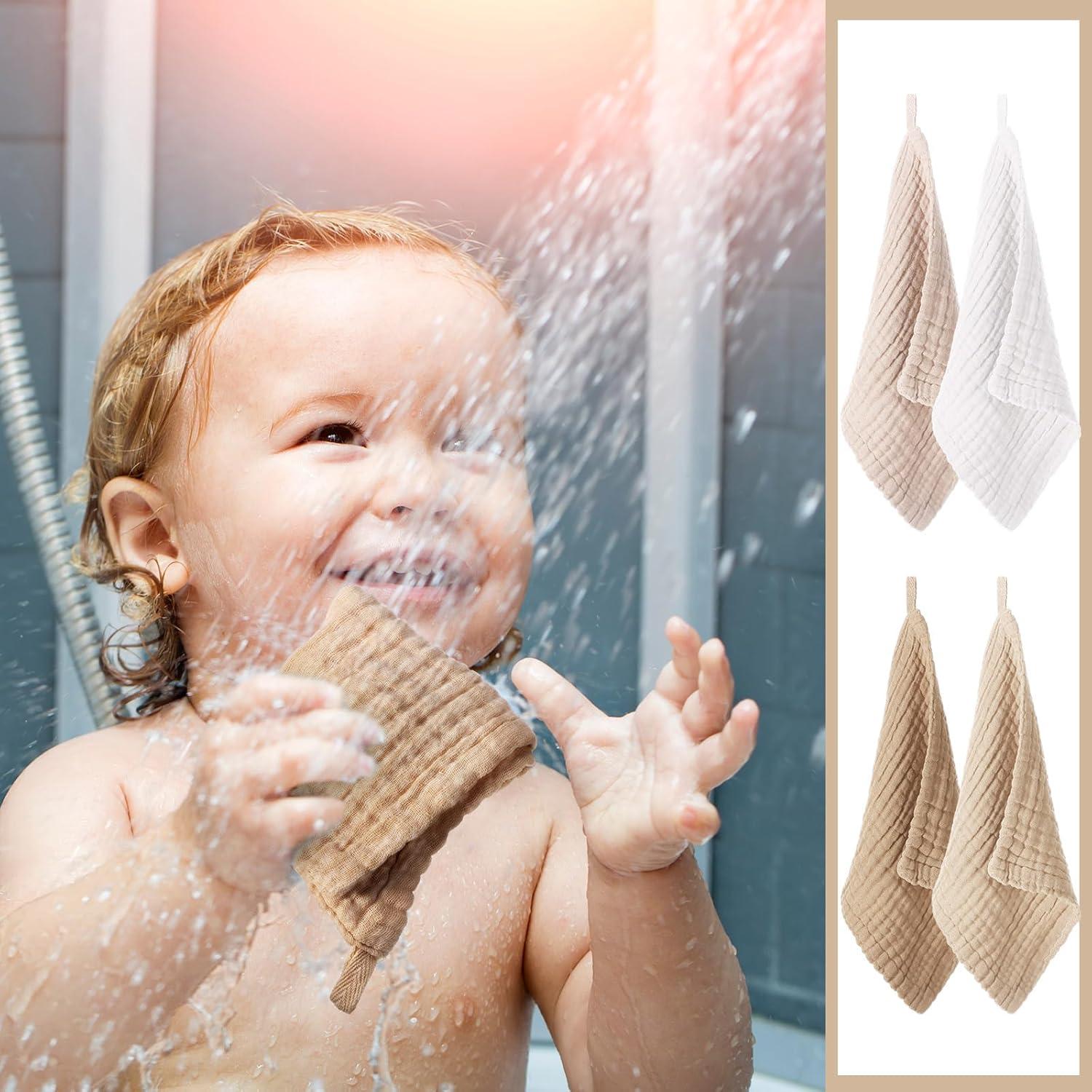 8 Paños de Lavado para Bebés SmoothNovelty 30x30 cm Algodón