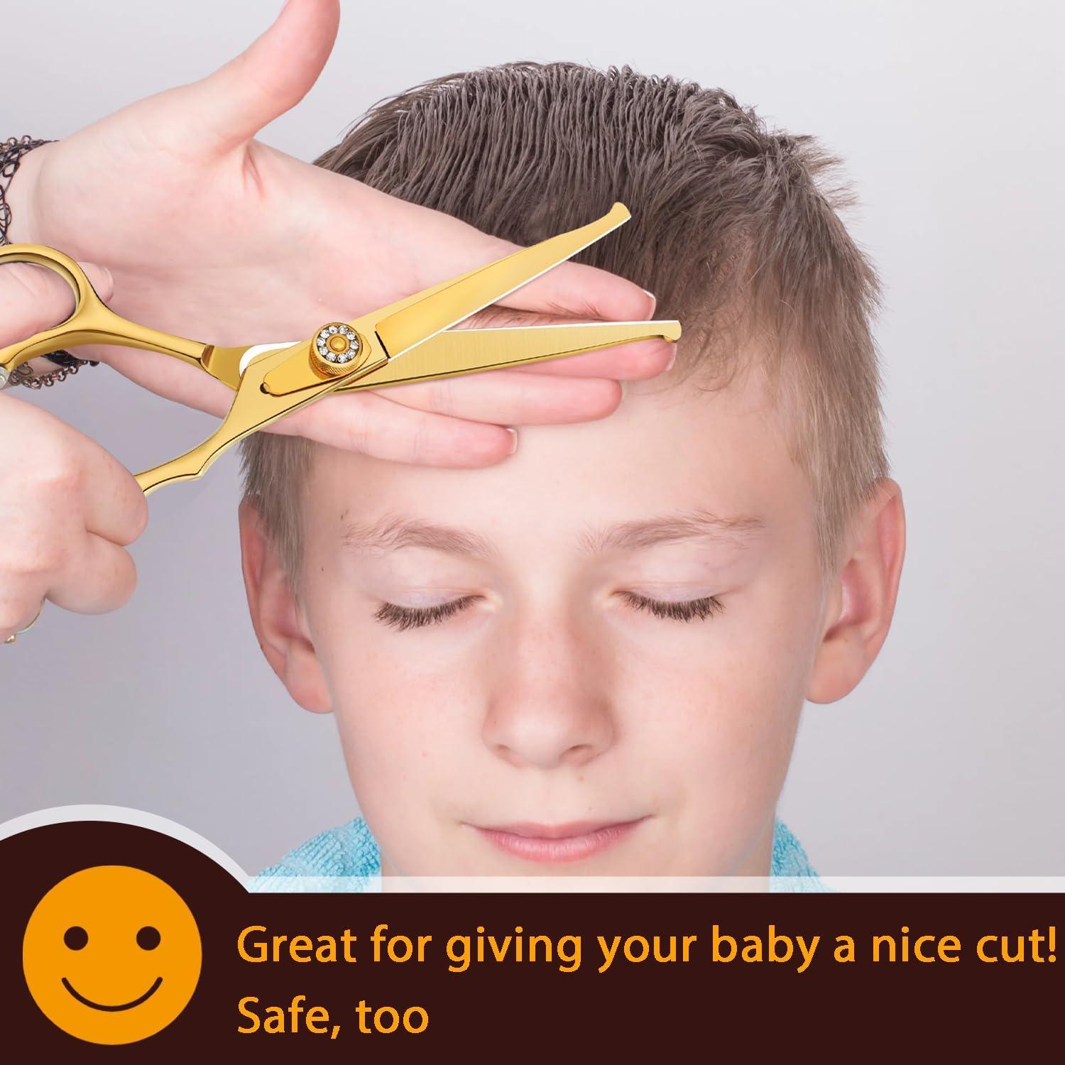 Tijeras de Corte de Cabello para Niños Dragon Creek 6" Doradas