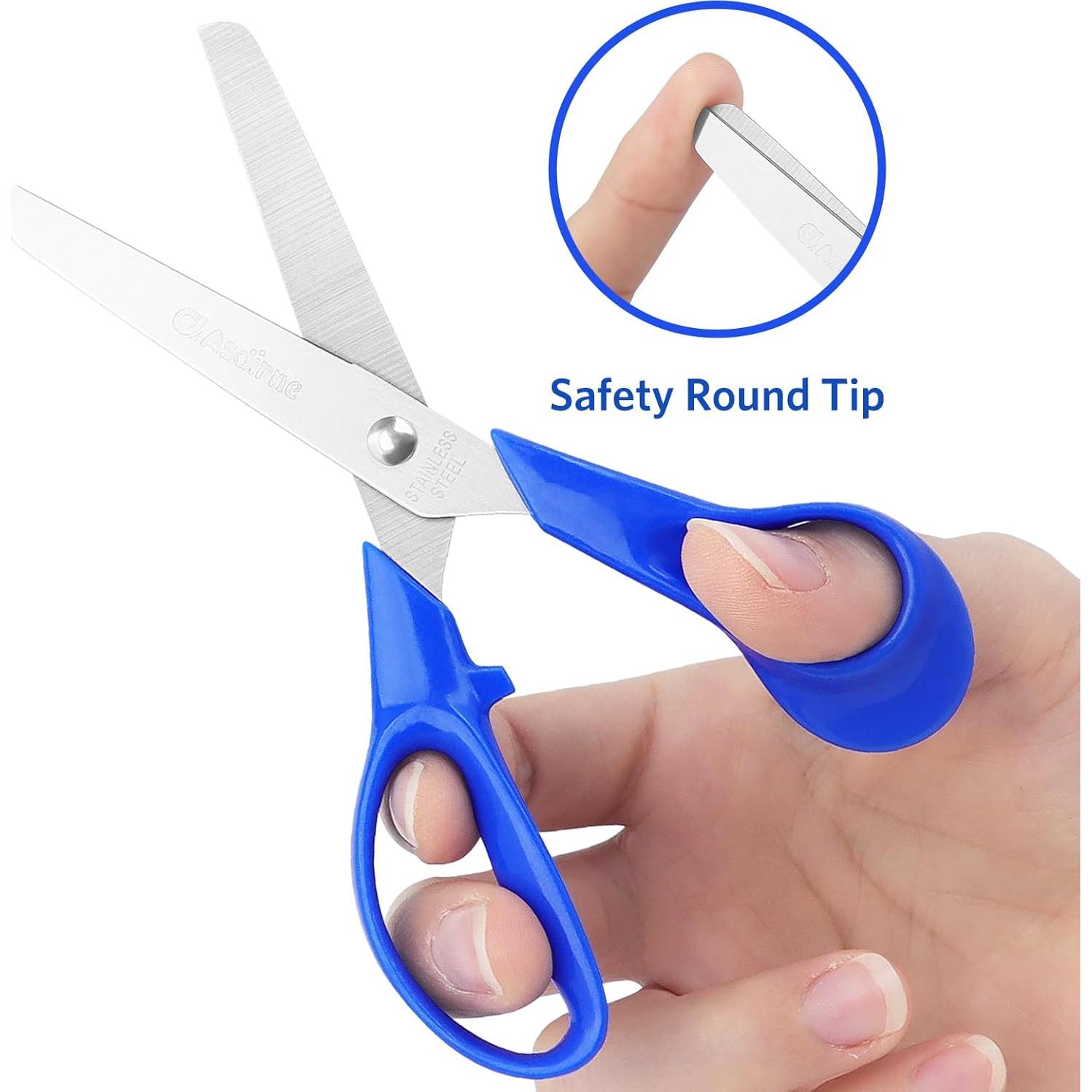 Tijeras para Niños Asdirne 5" Punta Romo Seguridad Paquete 3