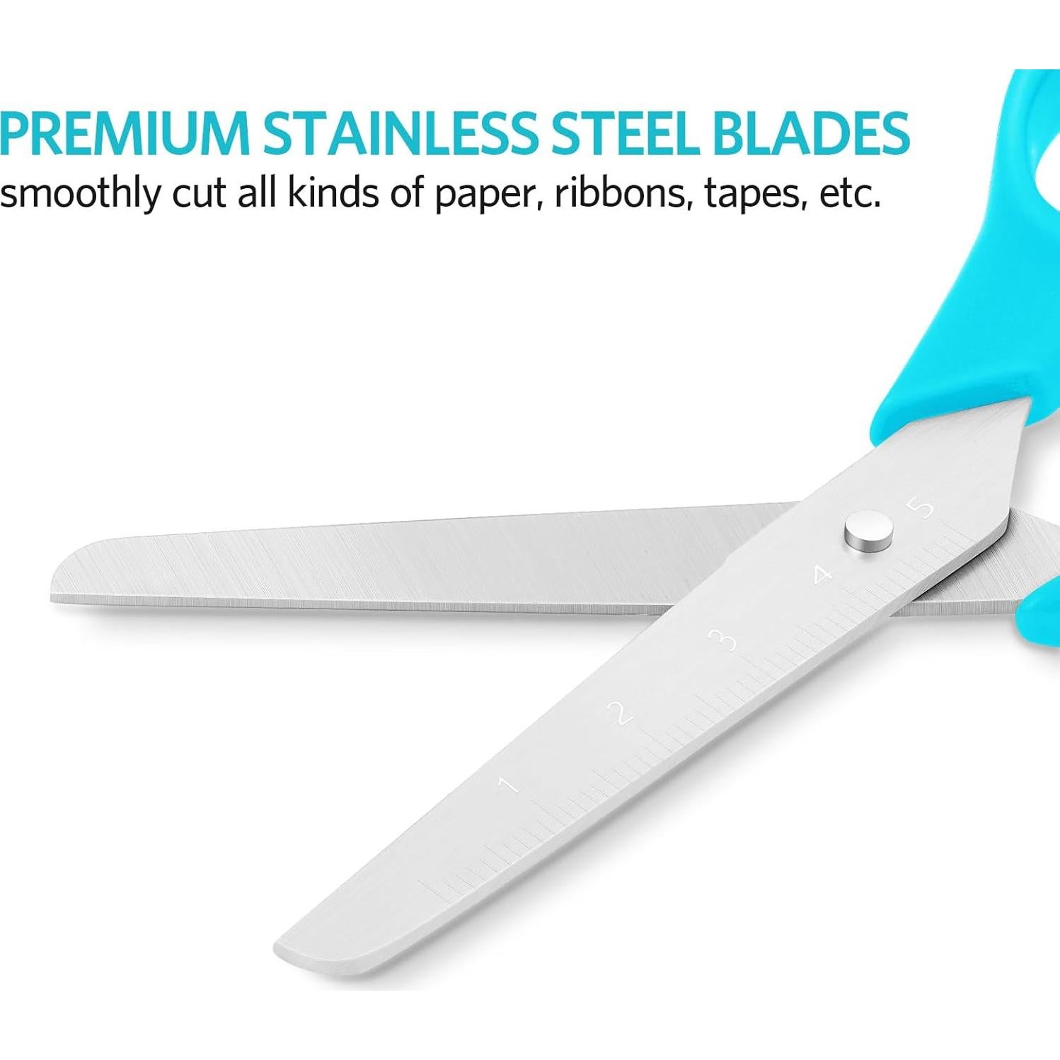 Tijeras para Niños Asdirne 5" Punta Romo Seguridad Paquete 3