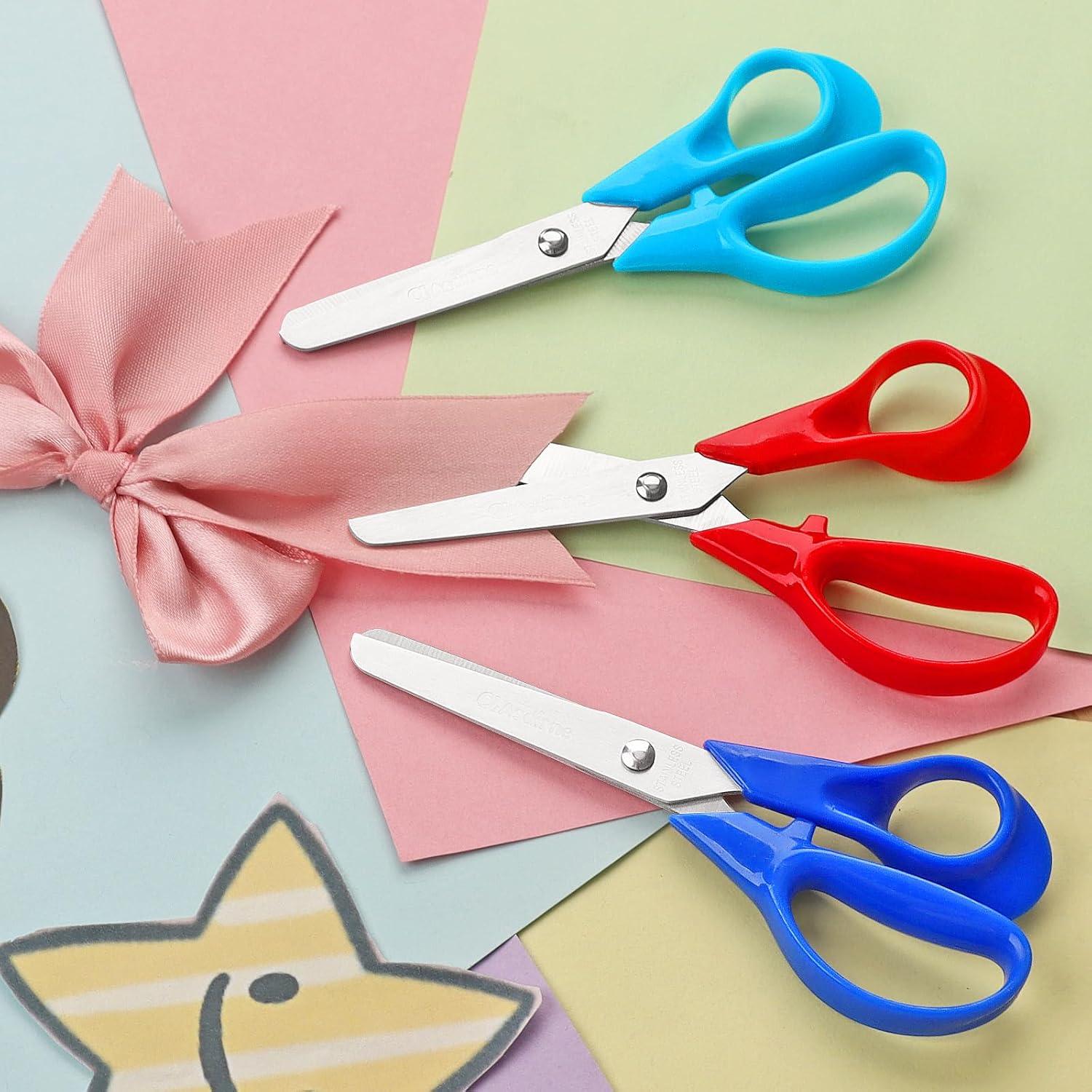 Tijeras para Niños Asdirne 5" Punta Romo Seguridad Paquete 3