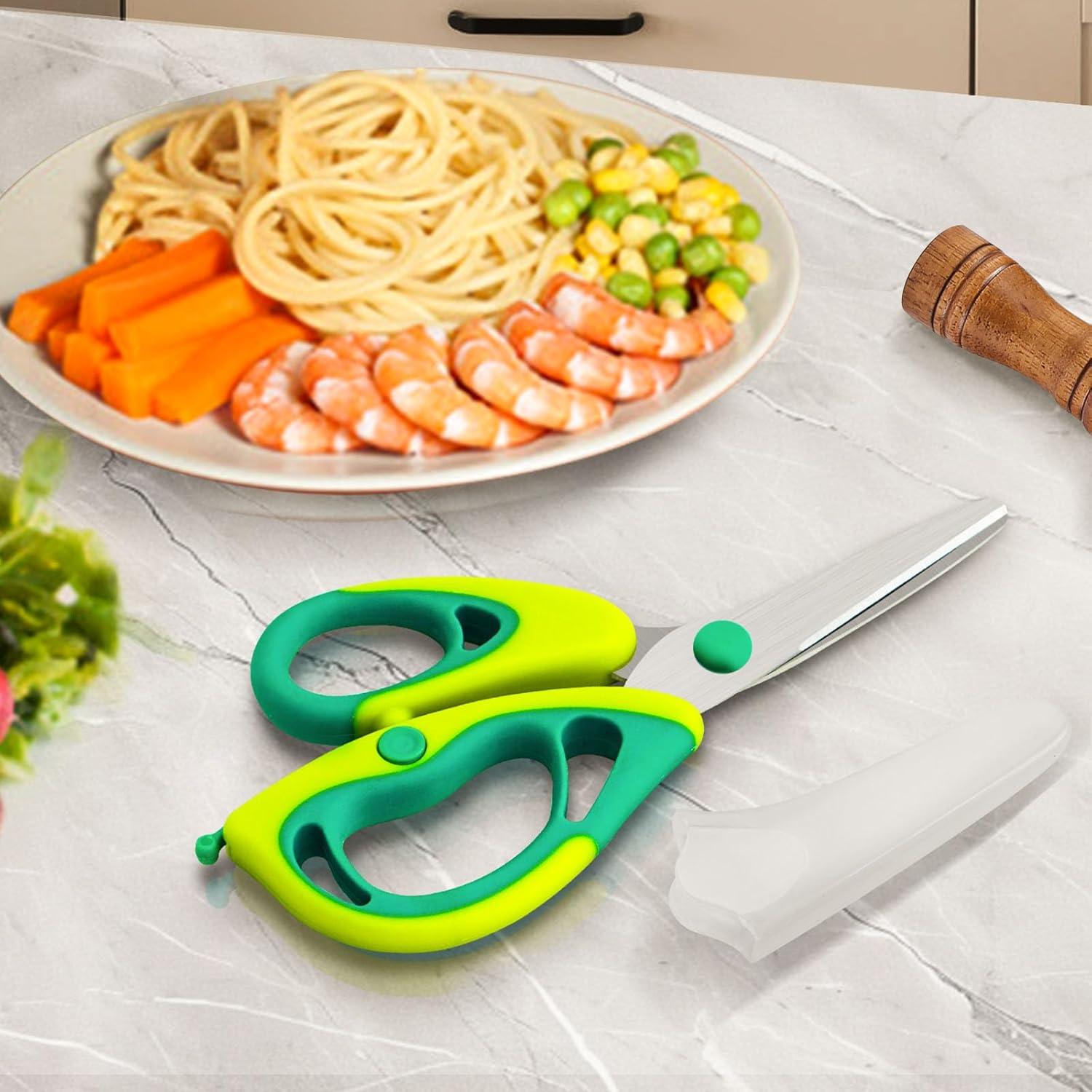 Tijeras de Cocina para Bebé KUONIIY con Estuche de Viaje