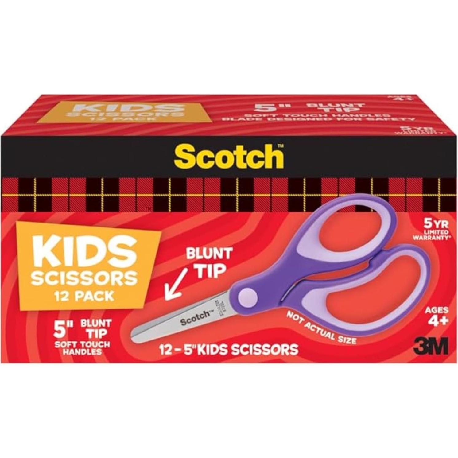 Tijeras para Niños Scotch 1442B 12.7 cm Punta Roma Colores