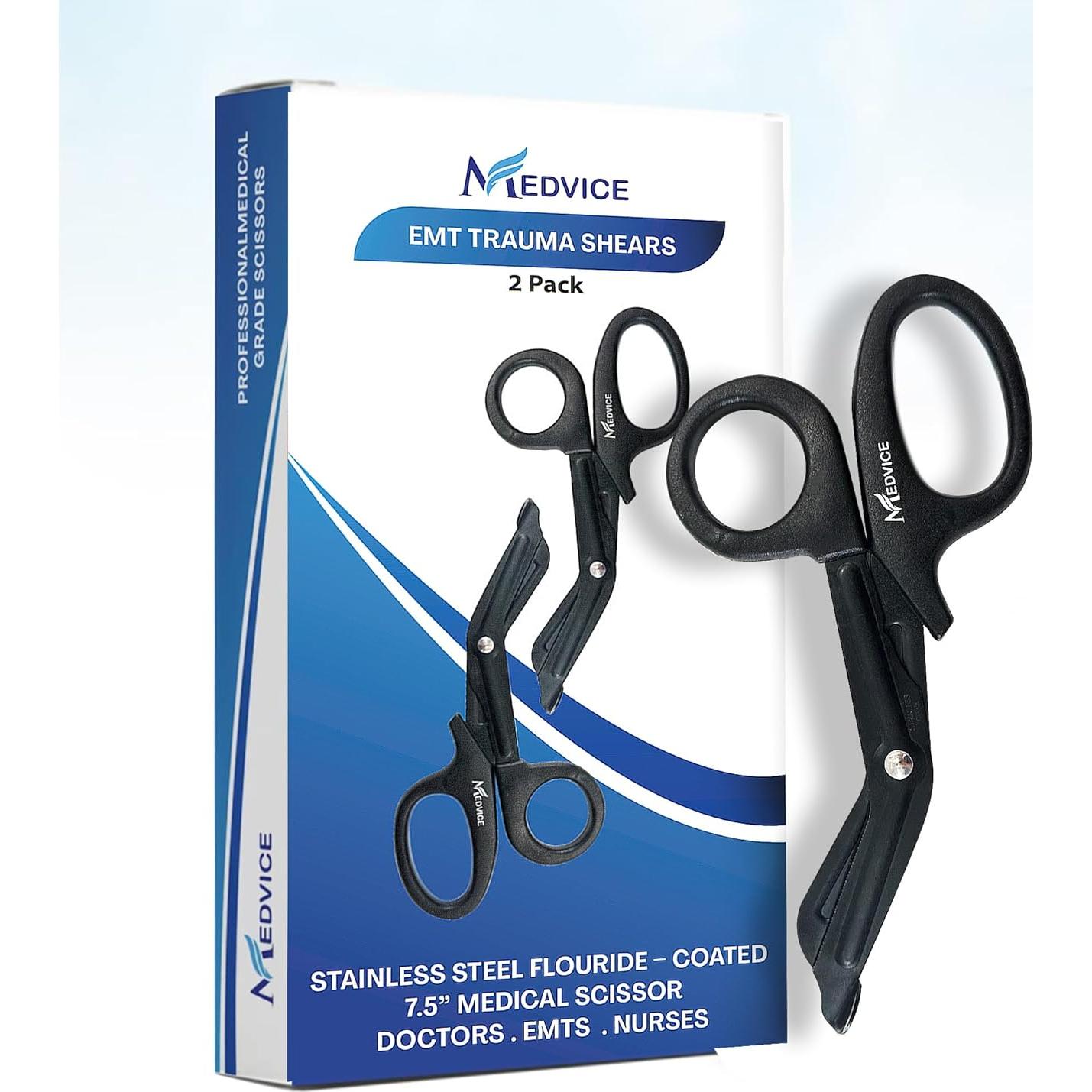 Tijeras Médicas MEDVICE 2 Paquete Punta Roma Antiadherentes