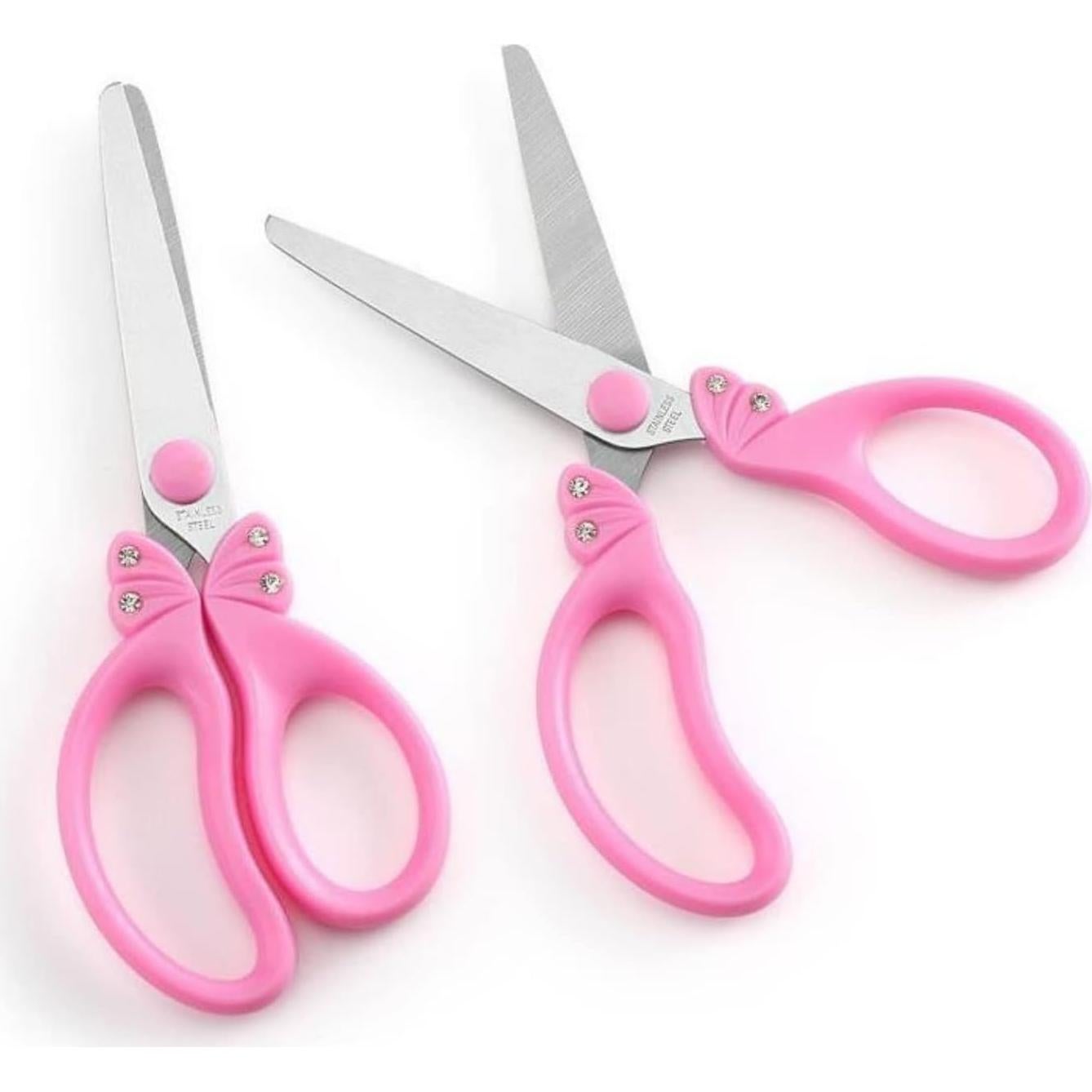 Tijeras para Niños SIXGOD Rosa 15 cm Punta Romana Seguras