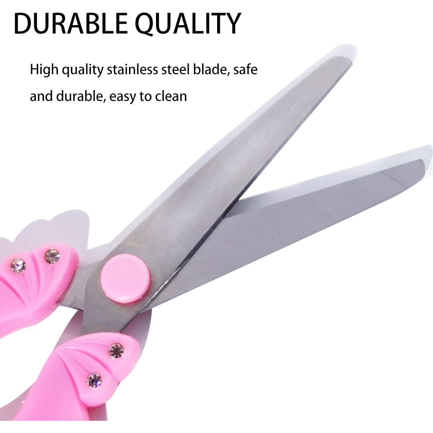 Tijeras para Niños SIXGOD Rosa 15 cm Punta Romana Seguras