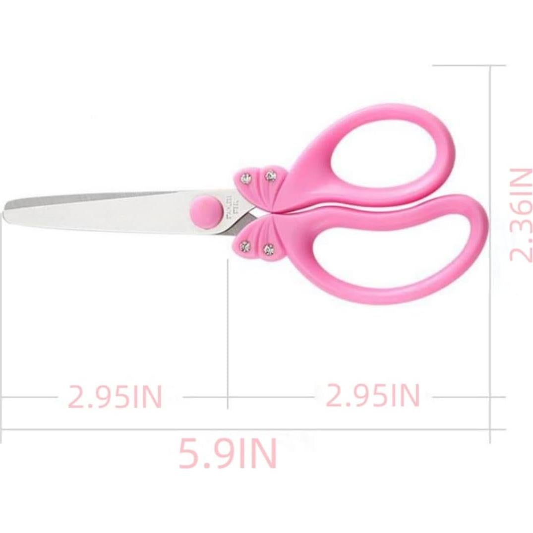 Tijeras para Niños SIXGOD Rosa 15 cm Punta Romana Seguras