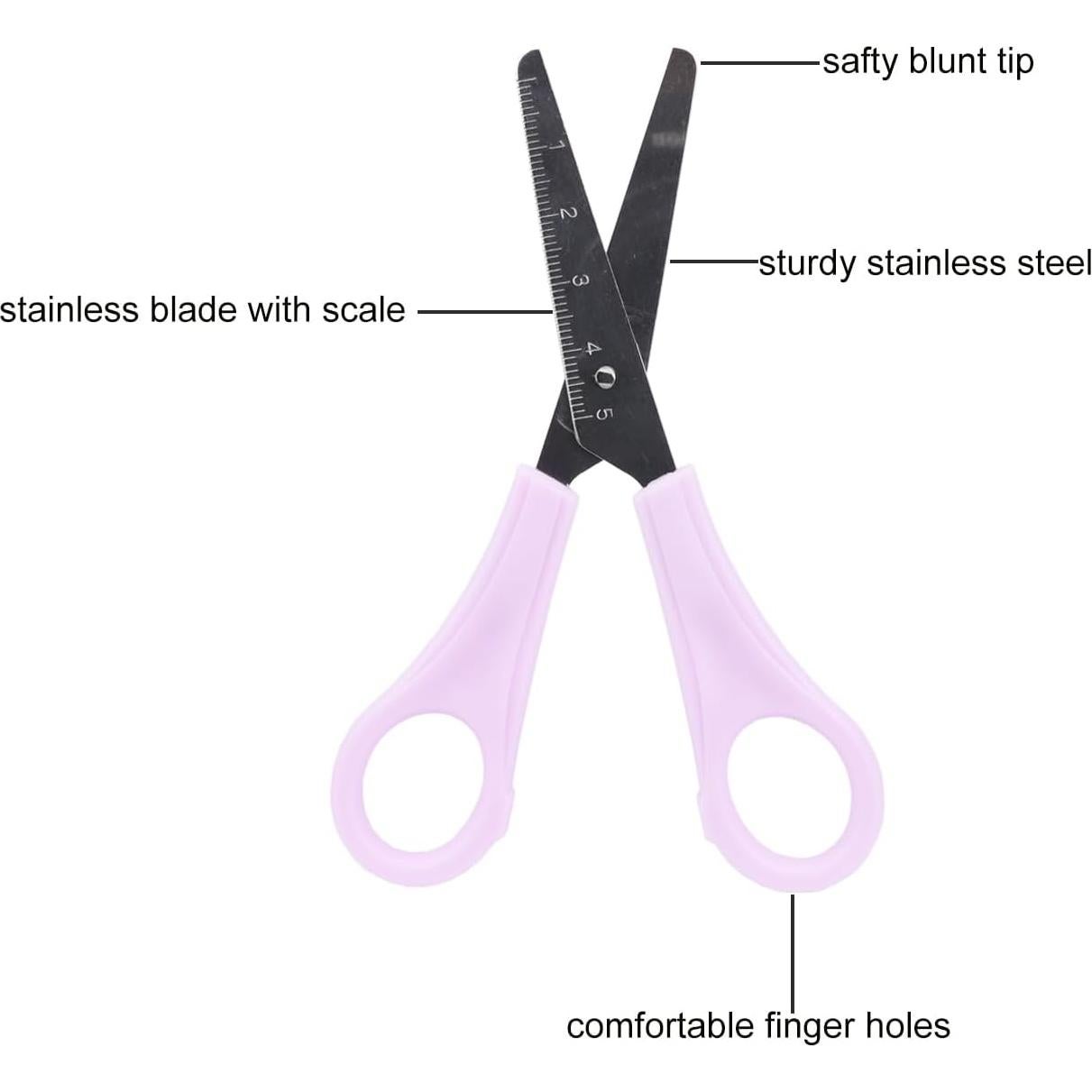 Paquete de 6 Tijeras de Seguridad Aacehlh para Niños 14 cm