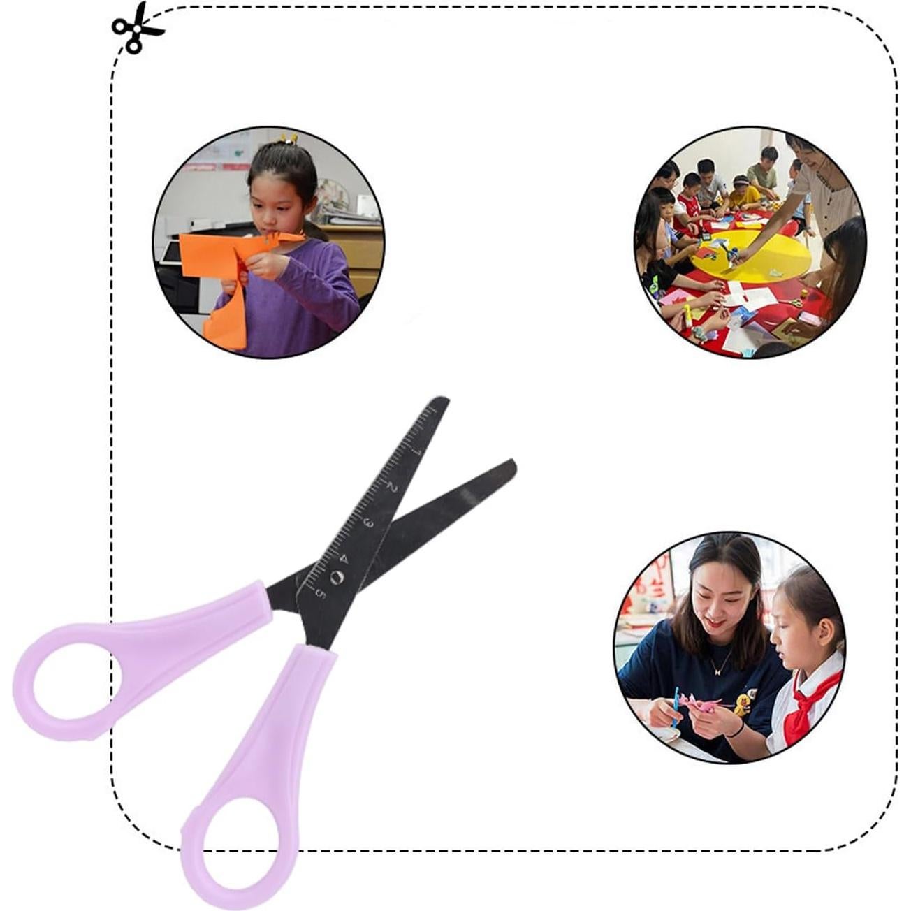 Paquete de 6 Tijeras de Seguridad Aacehlh para Niños 14 cm