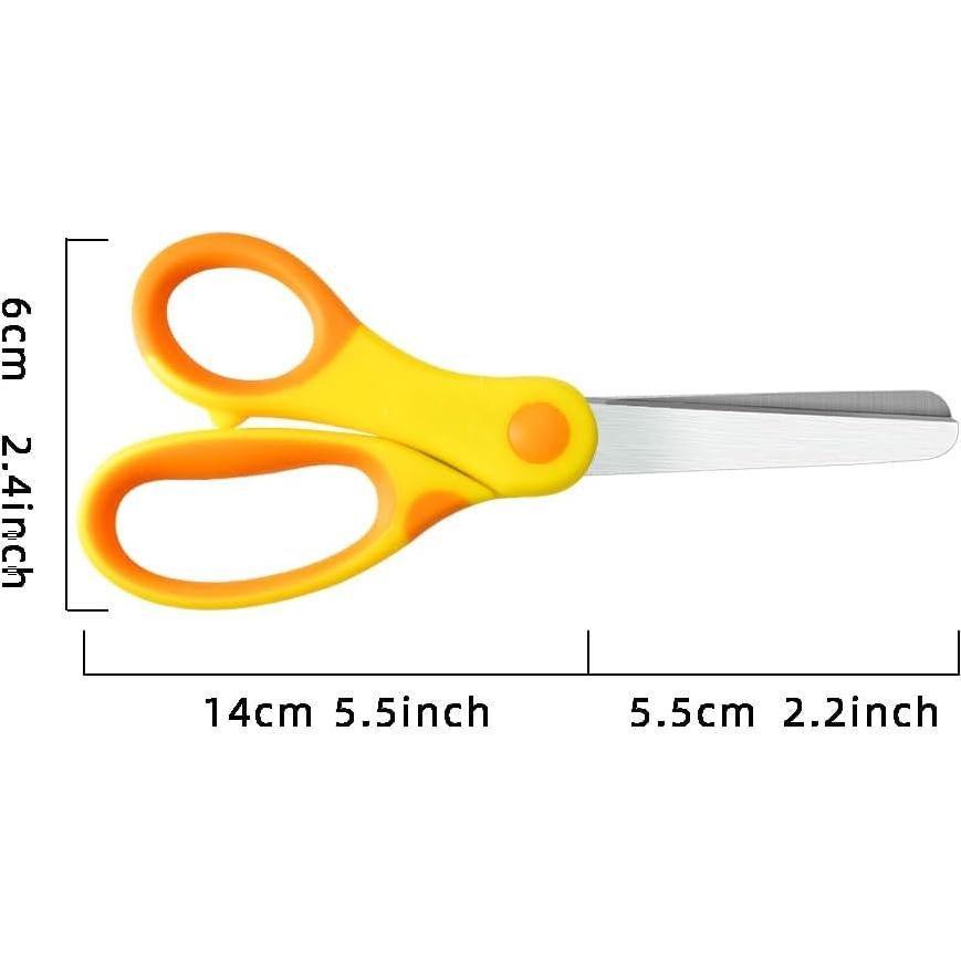 Tijeras para Niños CHNZAO 5.5" Acero Inoxidable Set de 4