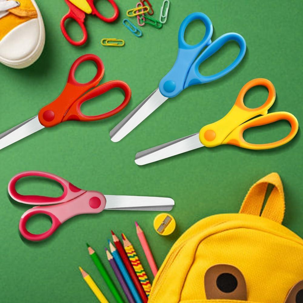 Tijeras para Niños CHNZAO 5.5" Acero Inoxidable Set de 4