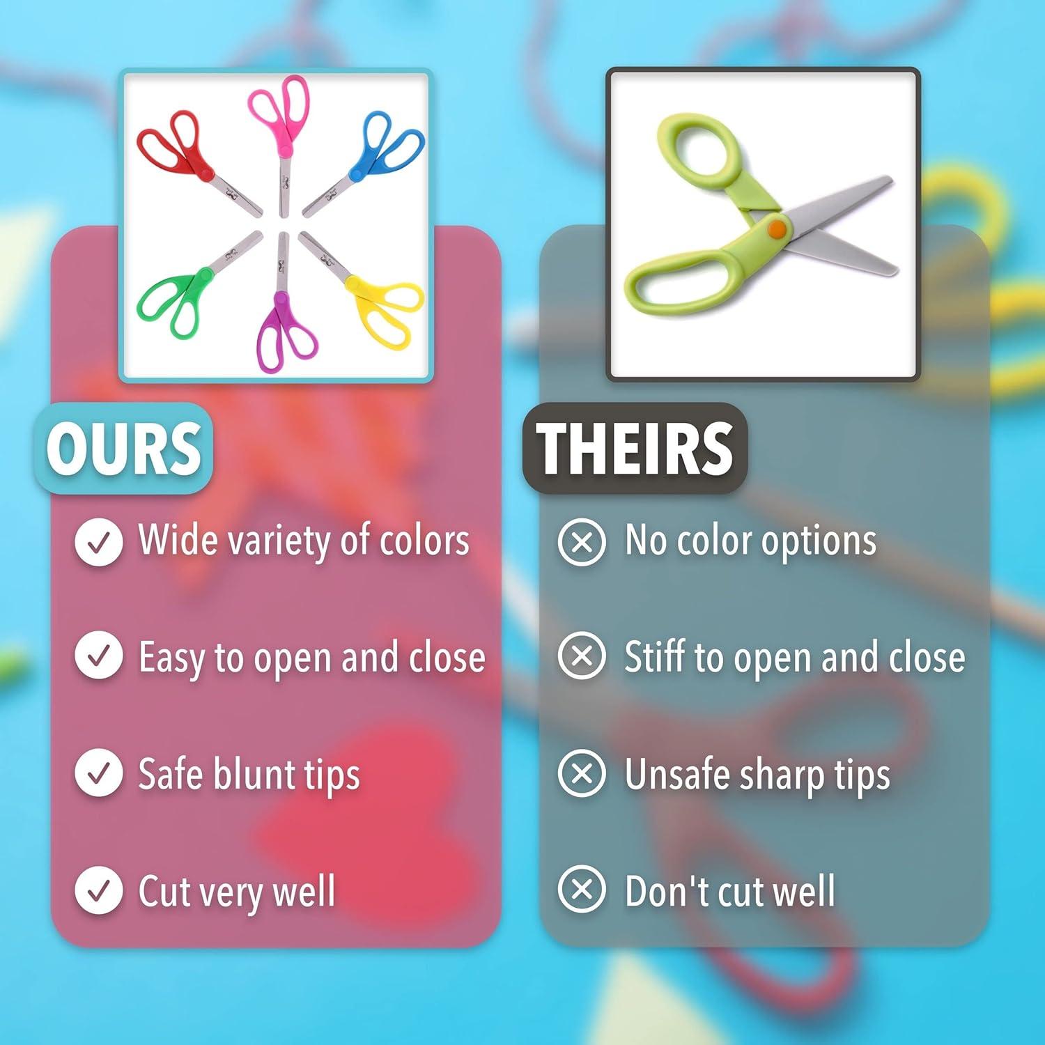 Tijeras para Niños Mr. Pen - Paquete de 6, 12.7 cm, Seguridad