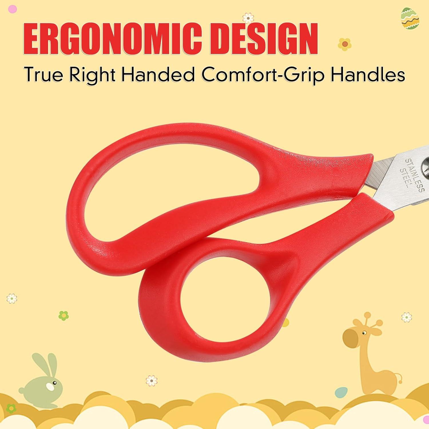 Tijeras de Punta Roma para Niños BURVAGY - Paquete de 24