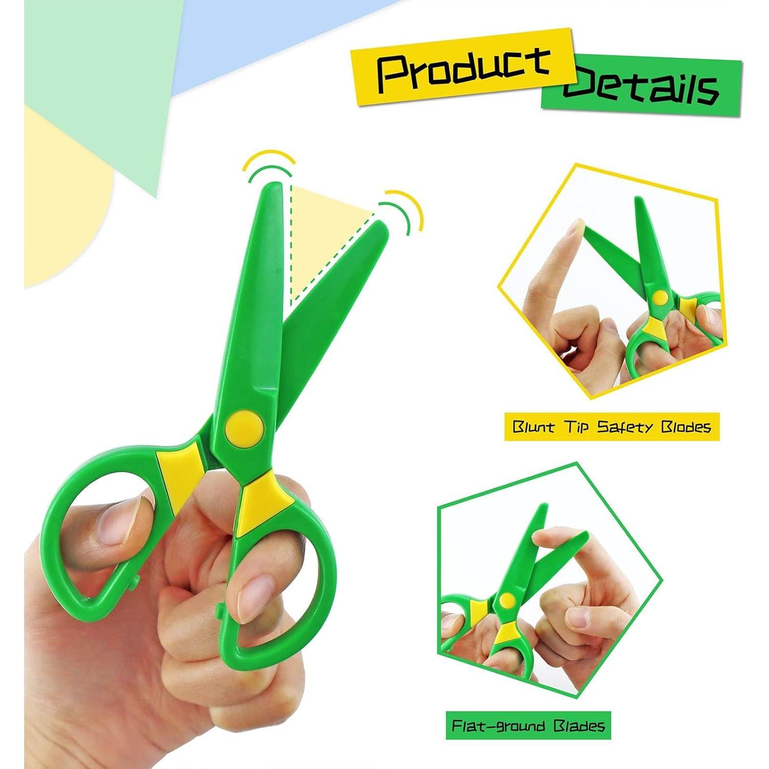 Juego de Tijeras de Seguridad para Niños JIALEEY - 3 Piezas Multicolores