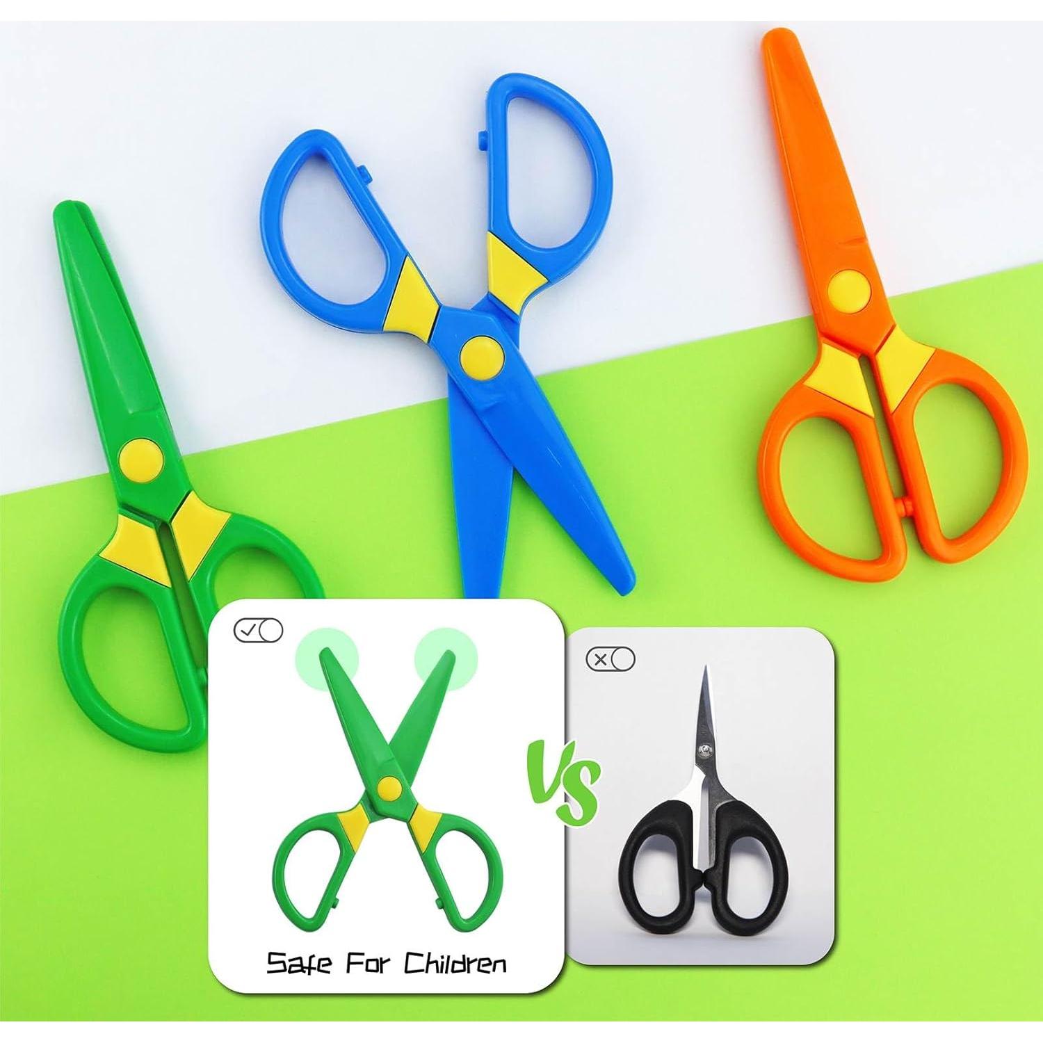 Juego de Tijeras de Seguridad para Niños JIALEEY - 3 Piezas Multicolores