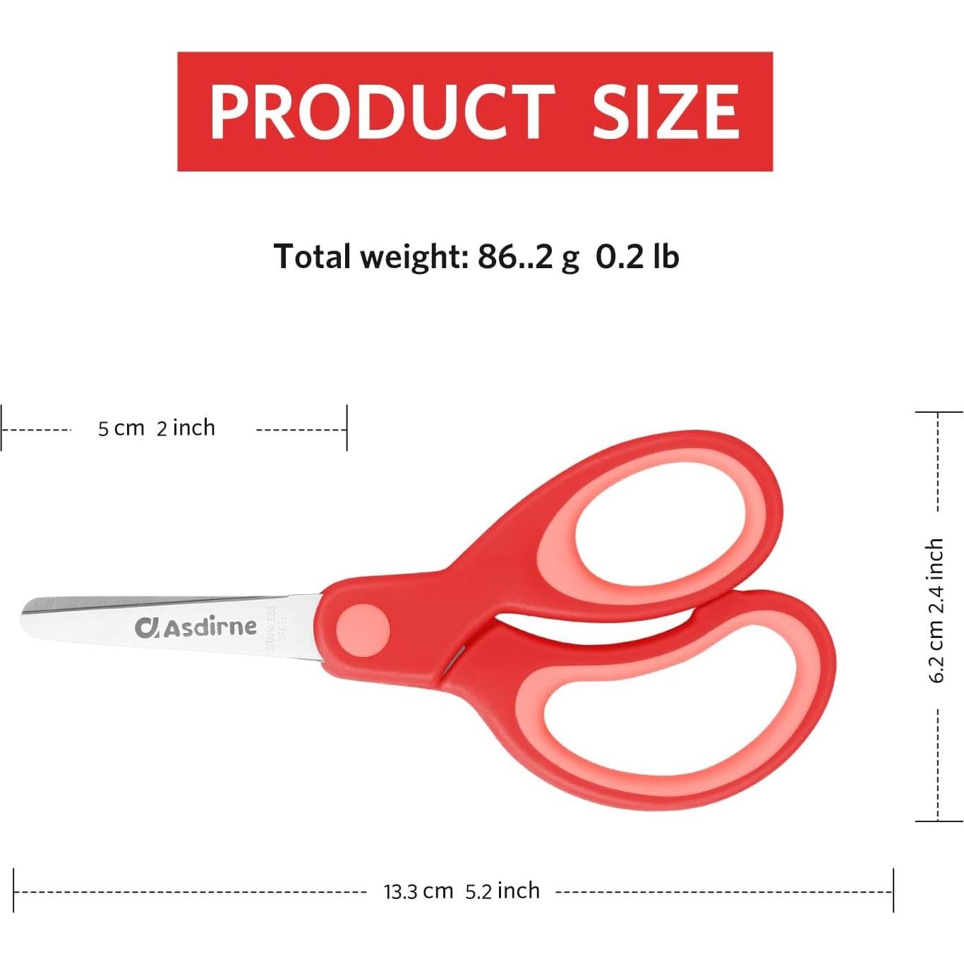 Tijeras de Seguridad para Niños Asdirne 13.5cm 3 Piezas