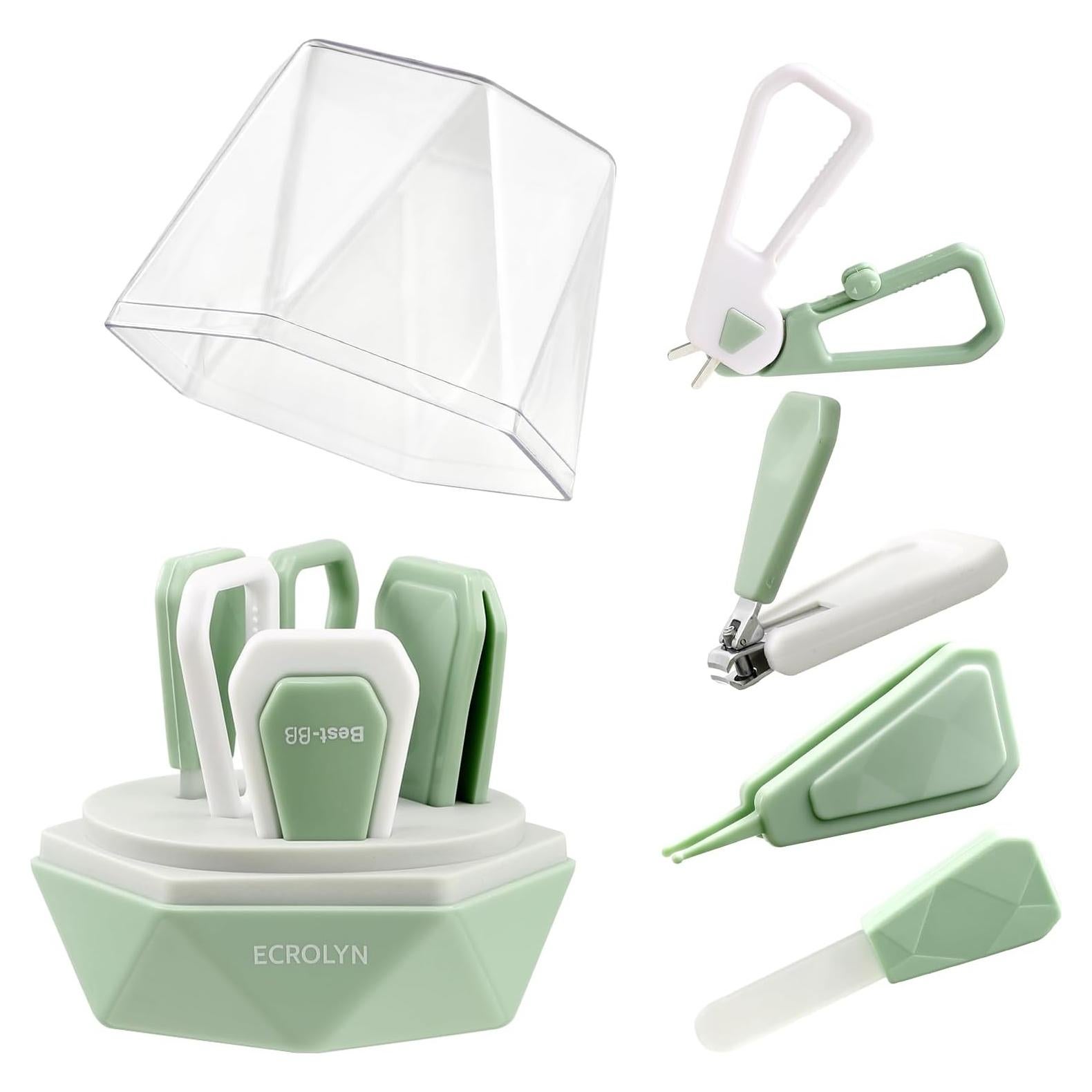 Set de Cuidado 4-en-1 ECROLYN para Bebés - Tijeras, Lima y Pinzas