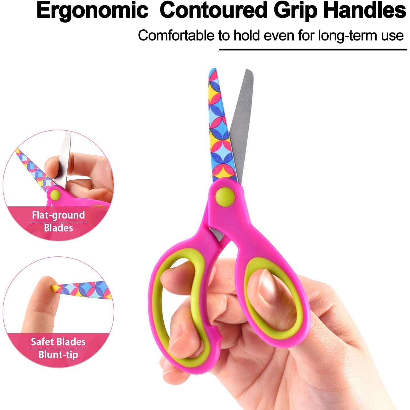 Juego de Tijeras Zicolu para Niños 3 Piezas Punta Roma 12.7 cm