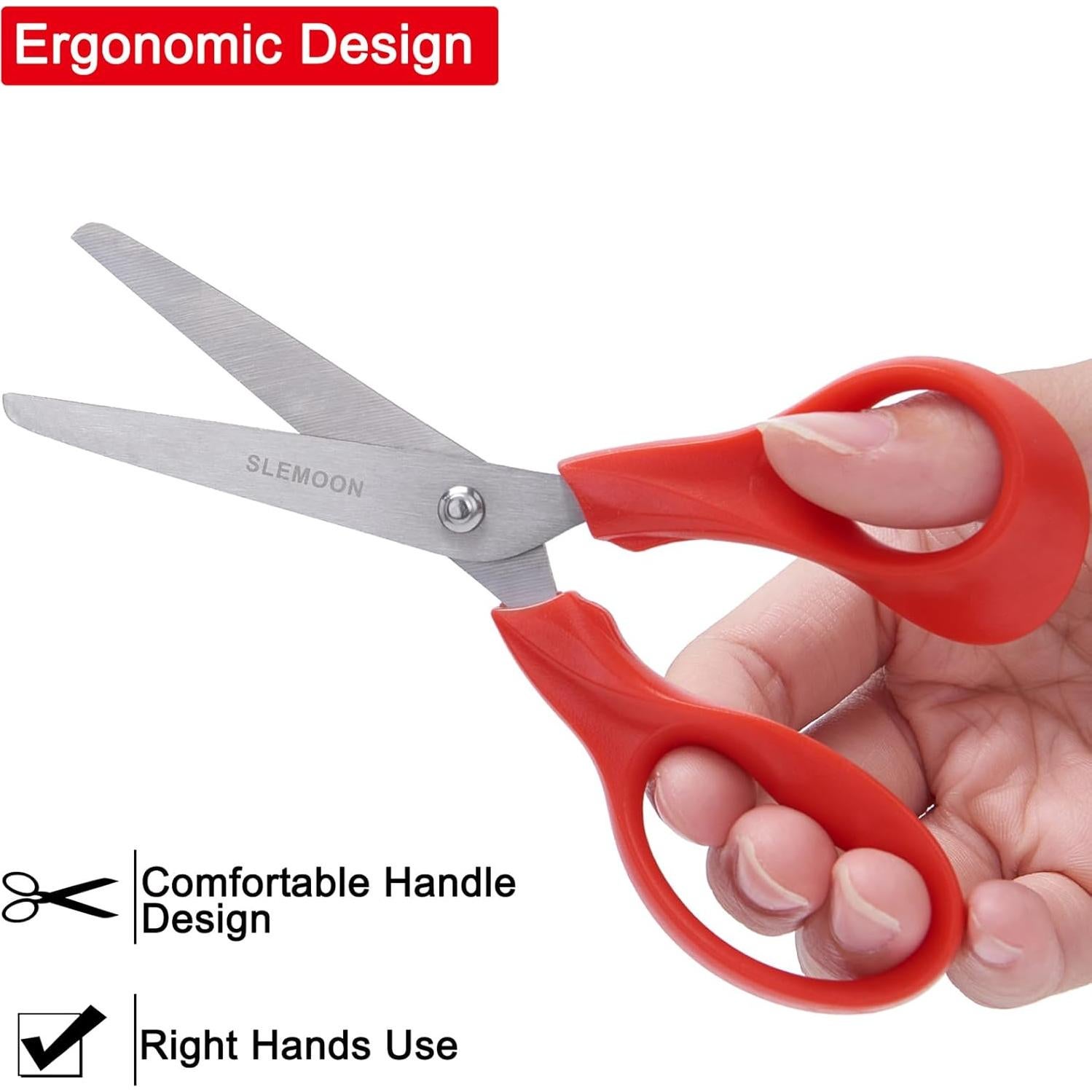 Tijeras para Niños SLEMOON 13.97 cm con Punta Redondeada - 3 Pcs