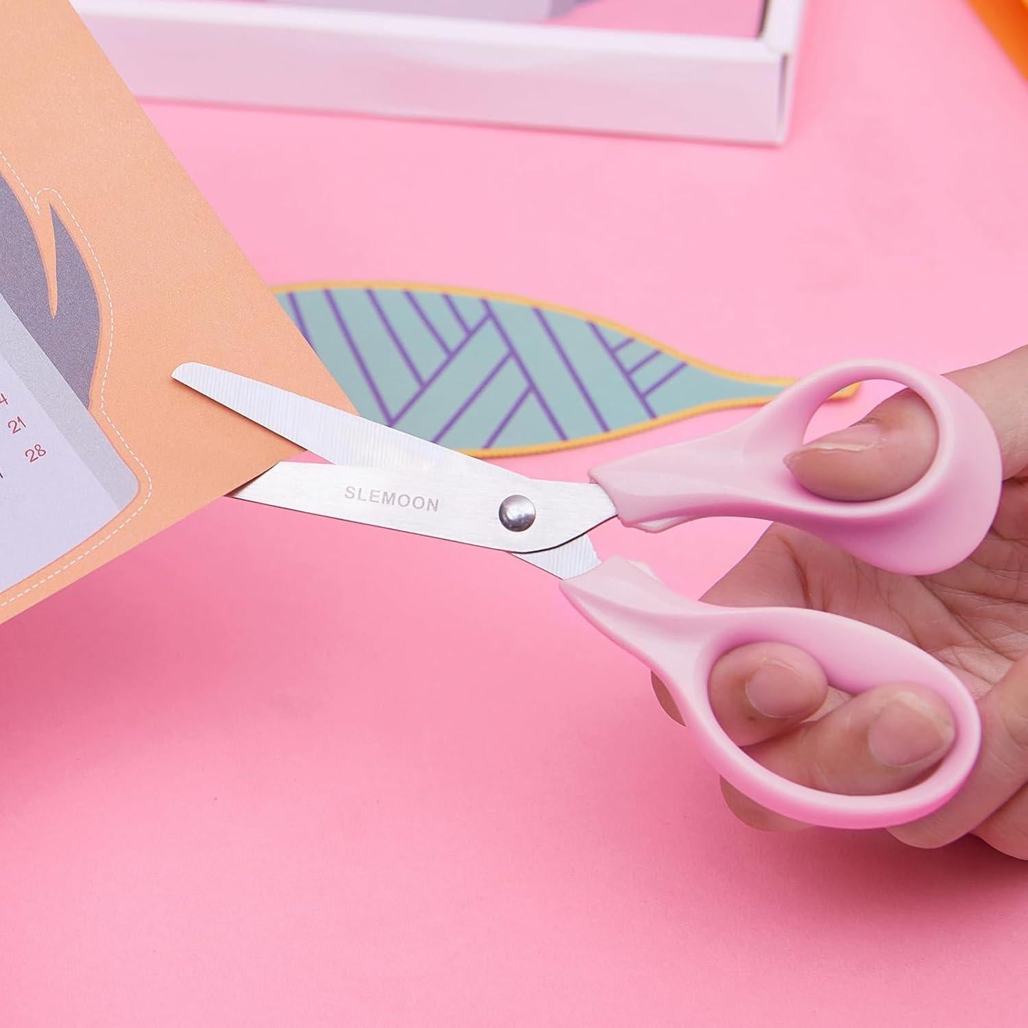 Tijeras para Niños SLEMOON 13.97 cm con Punta Redondeada - 3 Pcs