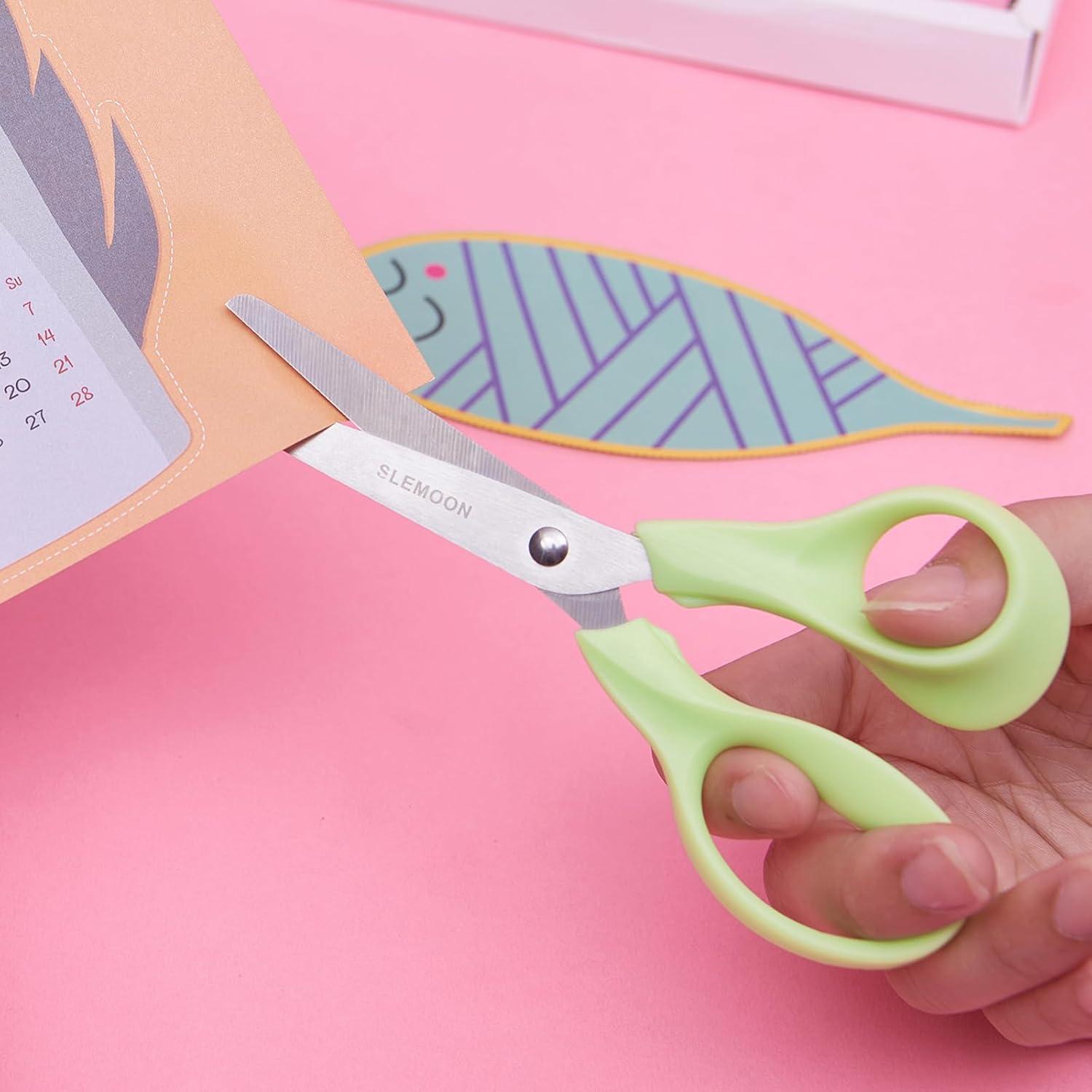 Tijeras para Niños SLEMOON 13.97 cm con Punta Redondeada - 3 Pcs