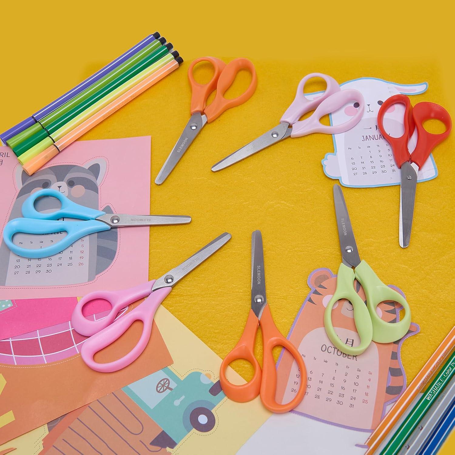 Tijeras para Niños SLEMOON 13.97 cm con Punta Redondeada - 3 Pcs