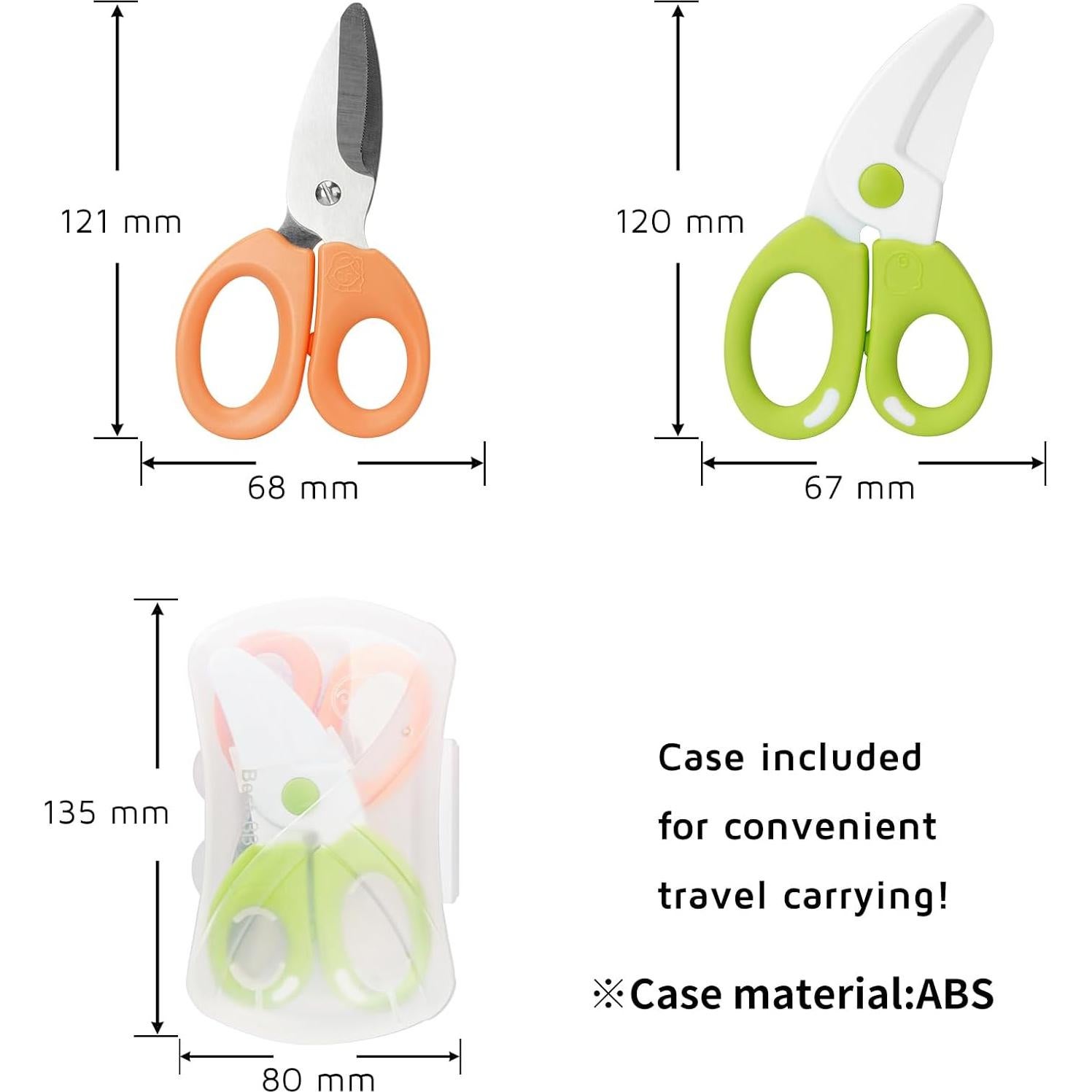 Juego de Tijeras para Bebés Hollory - 2 Piezas Inoxidable