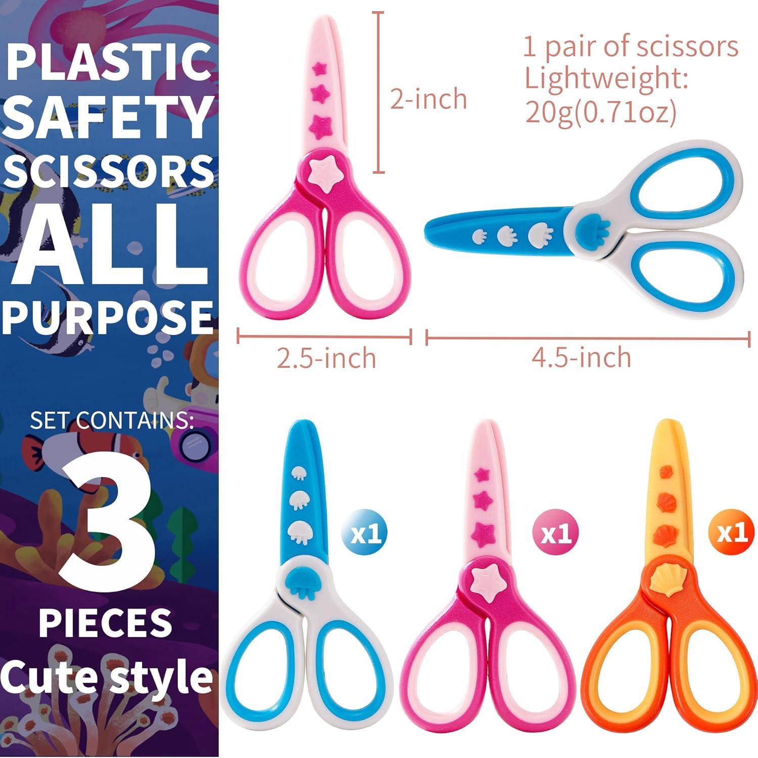 Tijeras de Seguridad para Niños GAIFONGRE 3 Pcs 11.43 cm