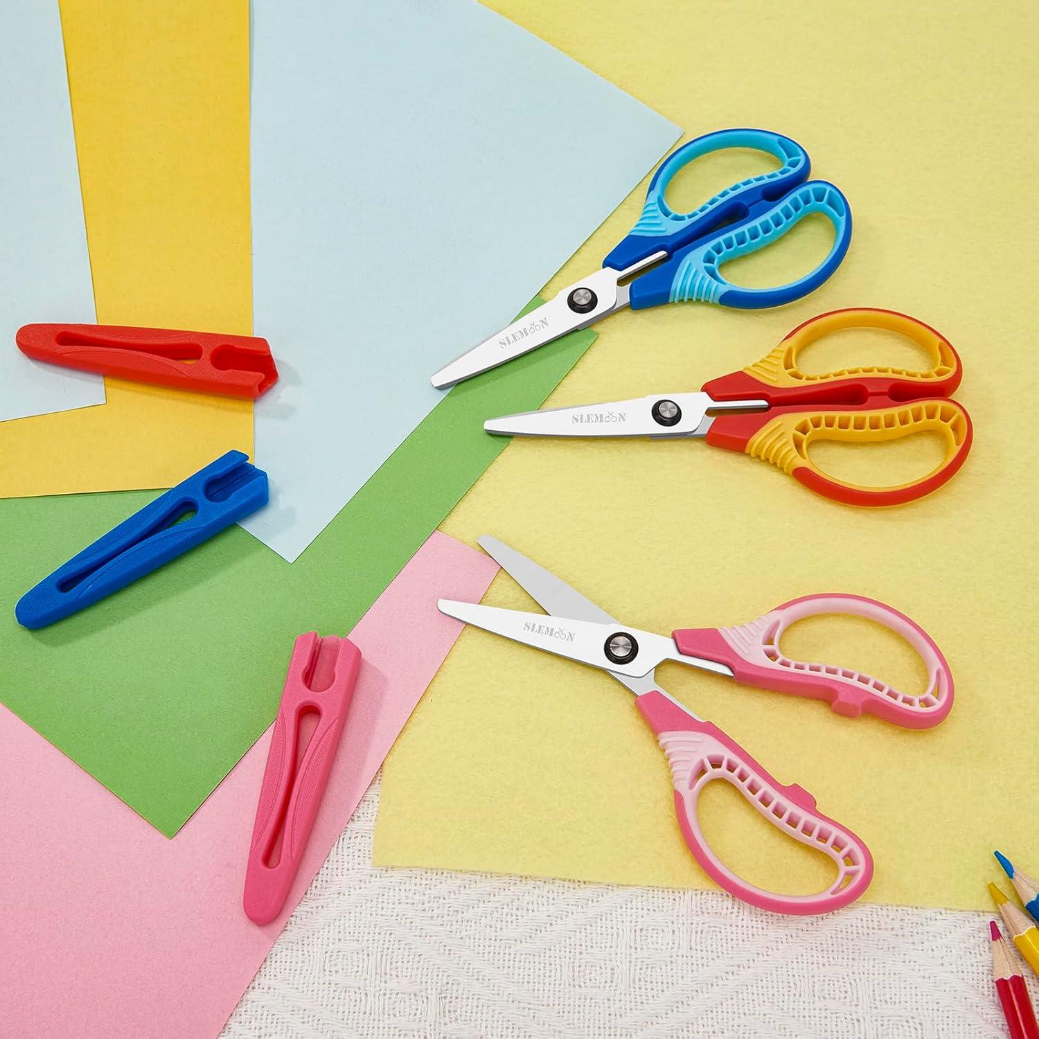 Tijeras de Seguridad SLEMOON para Niños 15 cm - Paquete de 3