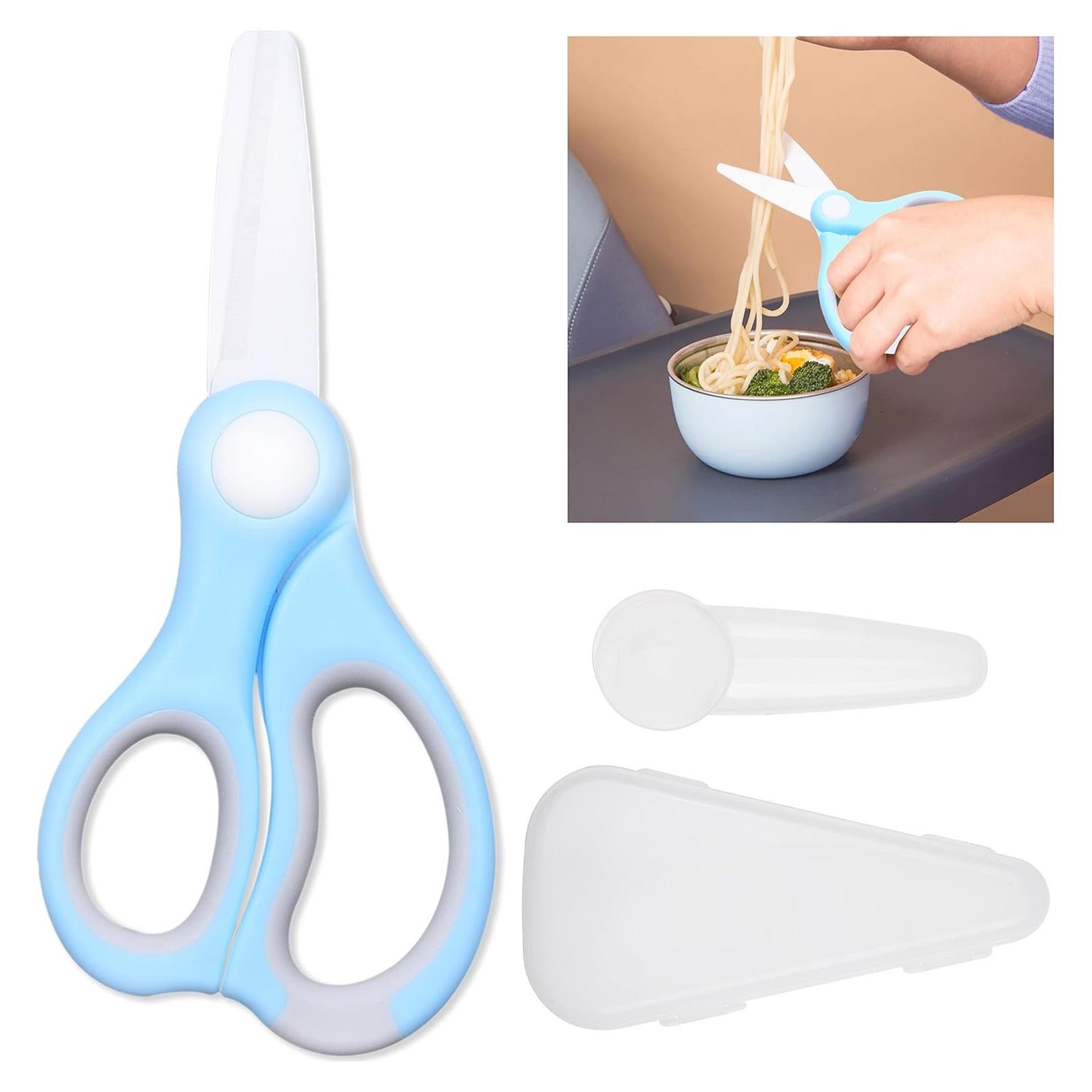 Tijeras de Comida para Bebés Kare & Kind - Cerámica Azul