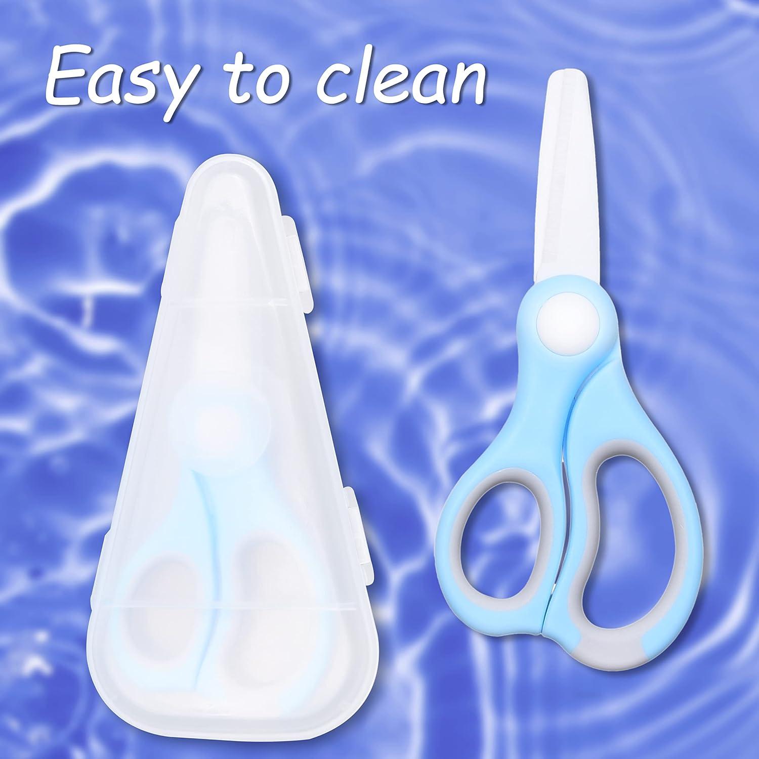 Tijeras de Comida para Bebés Kare & Kind - Cerámica Azul