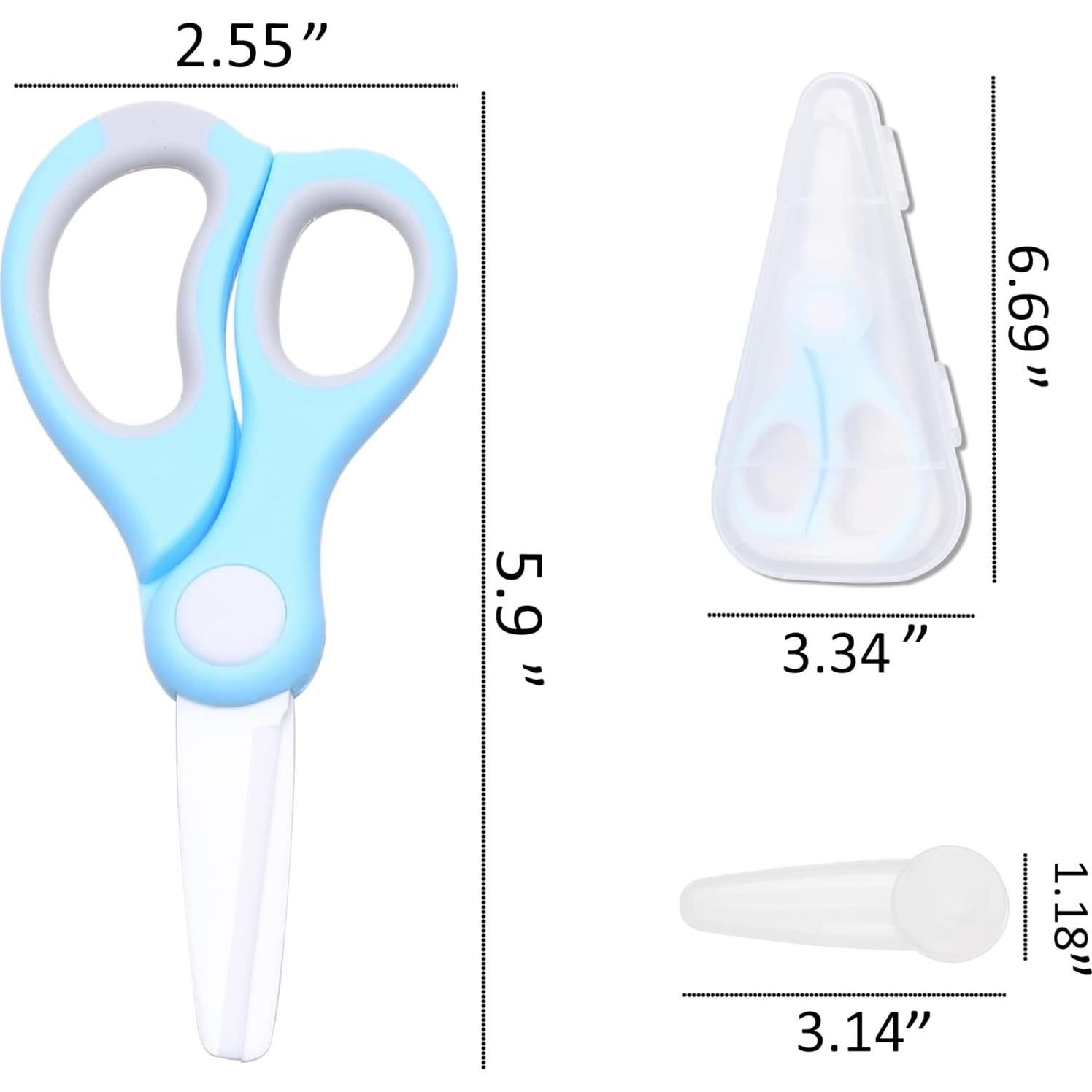 Tijeras de Comida para Bebés Kare & Kind - Cerámica Azul