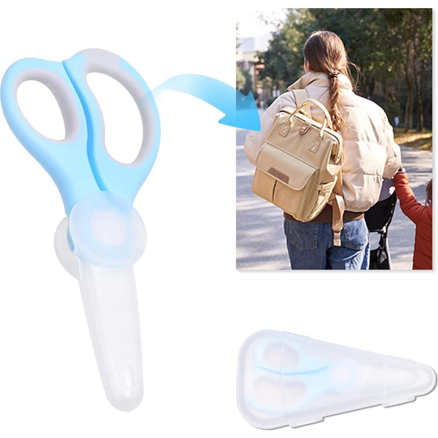 Tijeras de Comida para Bebés Kare & Kind - Cerámica Azul