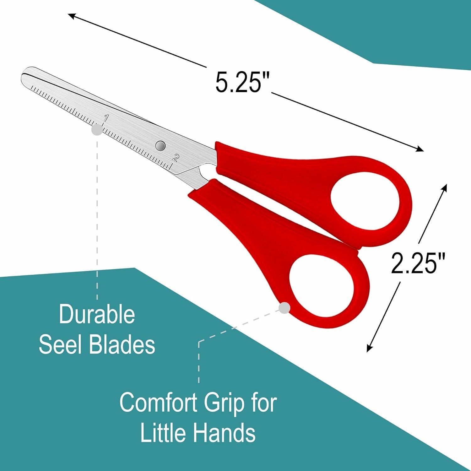 Tijeras para Niños 12.7 cm Papelería Definitiva Paquete de 4