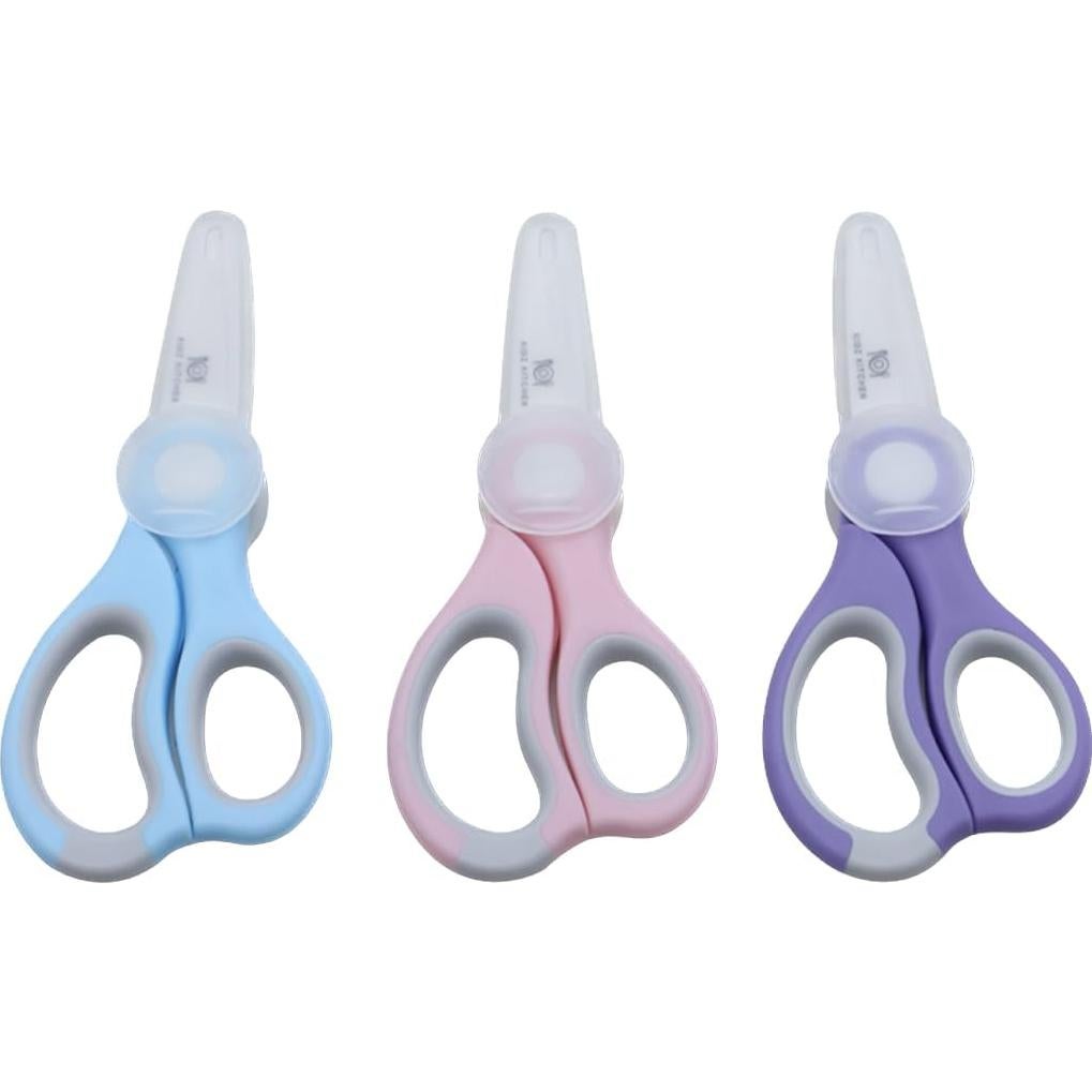 Tijeras para Comida de Bebé Genérico Cerámica Azul 1 Cuenta