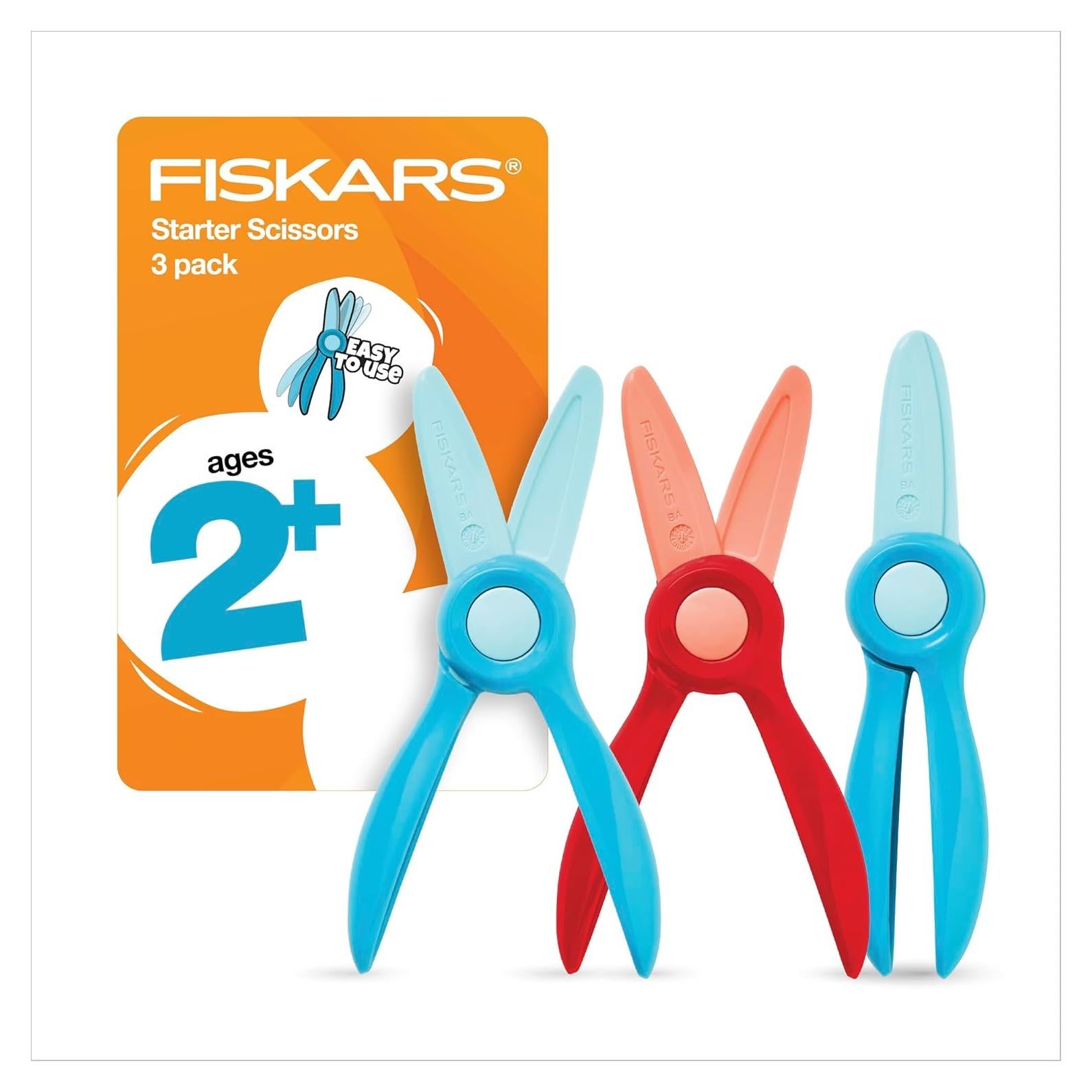 Tijeras Fiskars para Niños 2 Años+ Paquete de 3 Seguridad