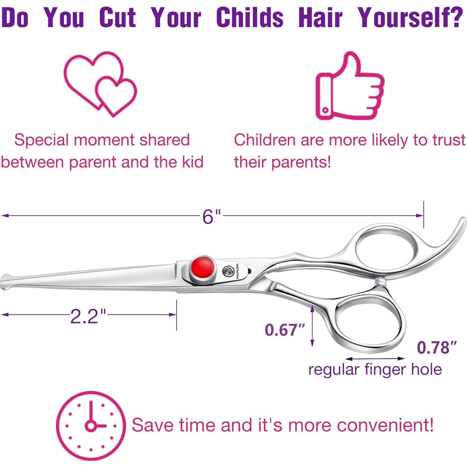 Tijeras de Corte de Cabello para Niños Dragon Creek 6" Seguridad