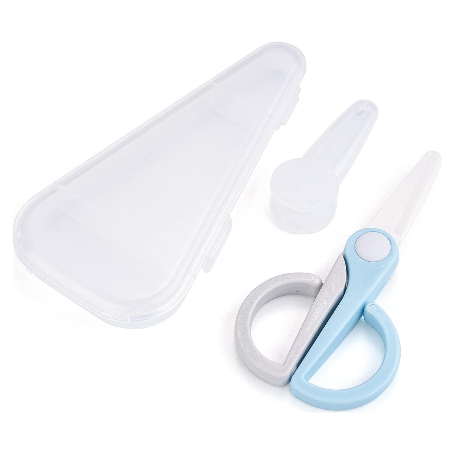 Tijeras de Cerámica Hollory para Comida de Bebé - Azul/Grey