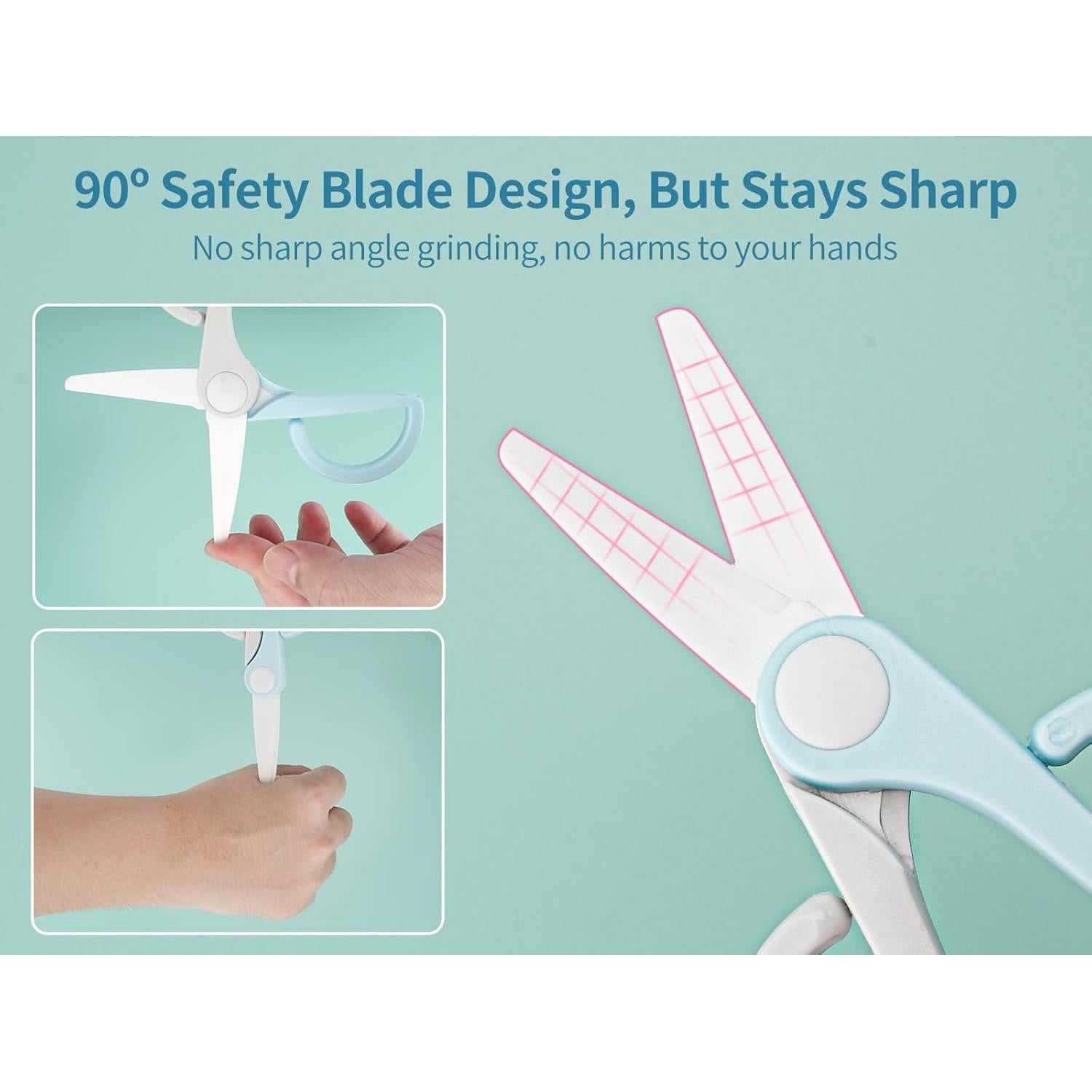 Tijeras de Cerámica Hollory para Comida de Bebé - Azul/Grey