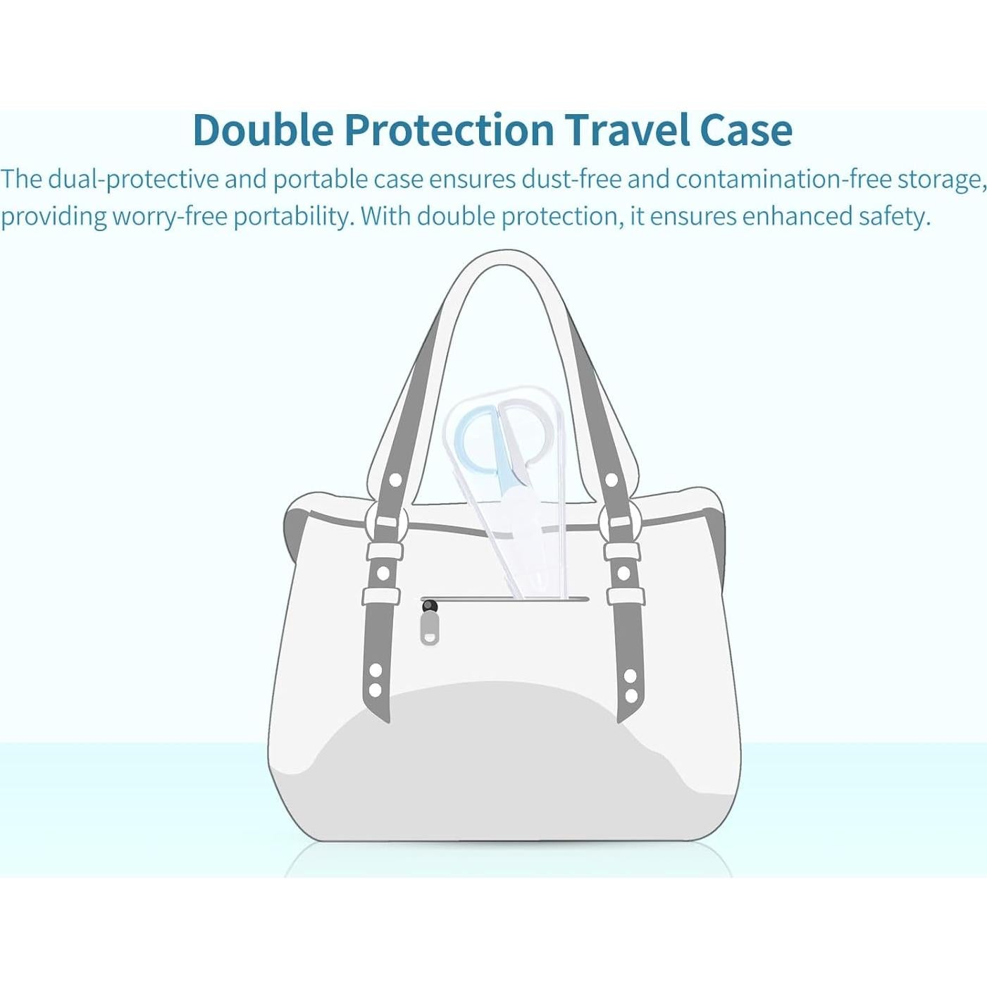 Tijeras de Cerámica Hollory para Comida de Bebé - Azul/Grey