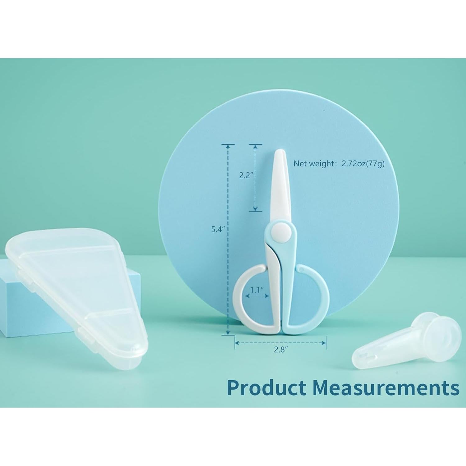 Tijeras de Cerámica Hollory para Comida de Bebé - Azul/Grey