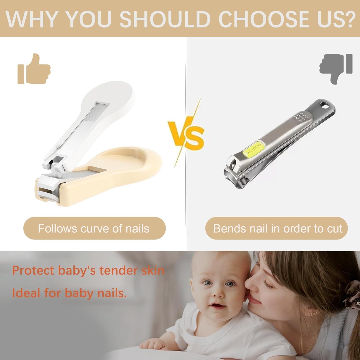 Kit de Cuidado de Uñas para Bebés Dec Mocare 4 Piezas