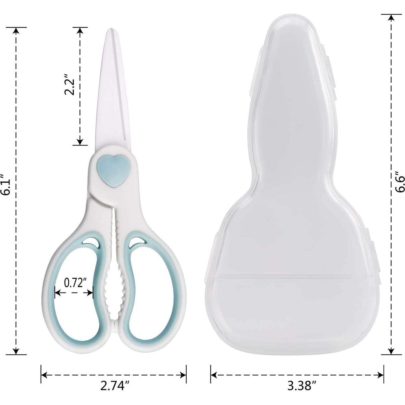 Tijeras de Cerámica para Comida de Bebé WELLSTAR - 2 Piezas