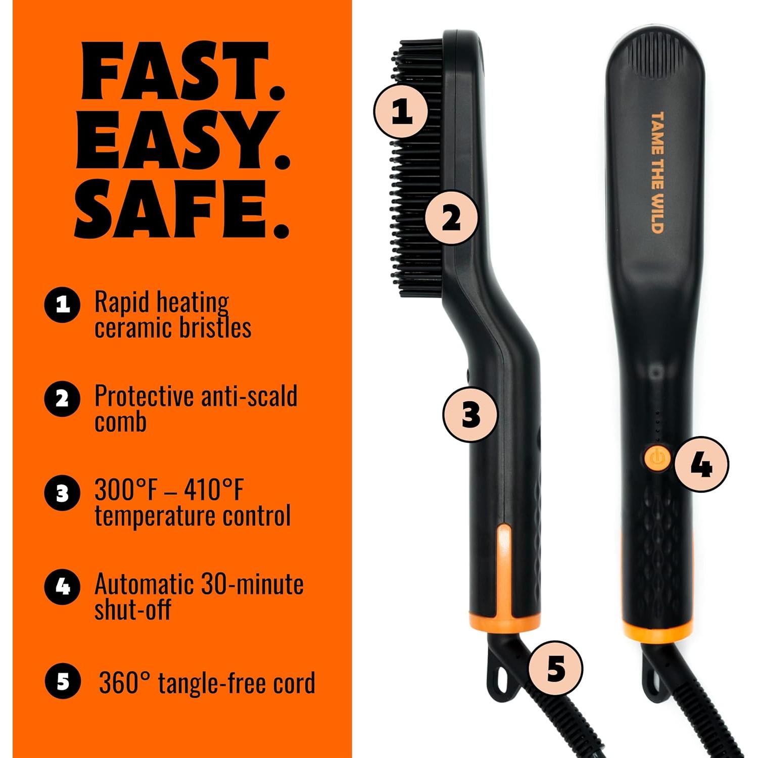 Kit de Cuidado de Barba Premium Domina la Naturaleza - Cepillo Calentado, Jabón, Balsamo y Estuche