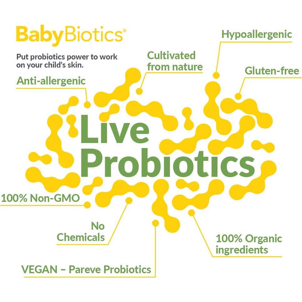 Spray Probiotico Tópico BabyBiotics 113g - Hipoalergénico, Vegano