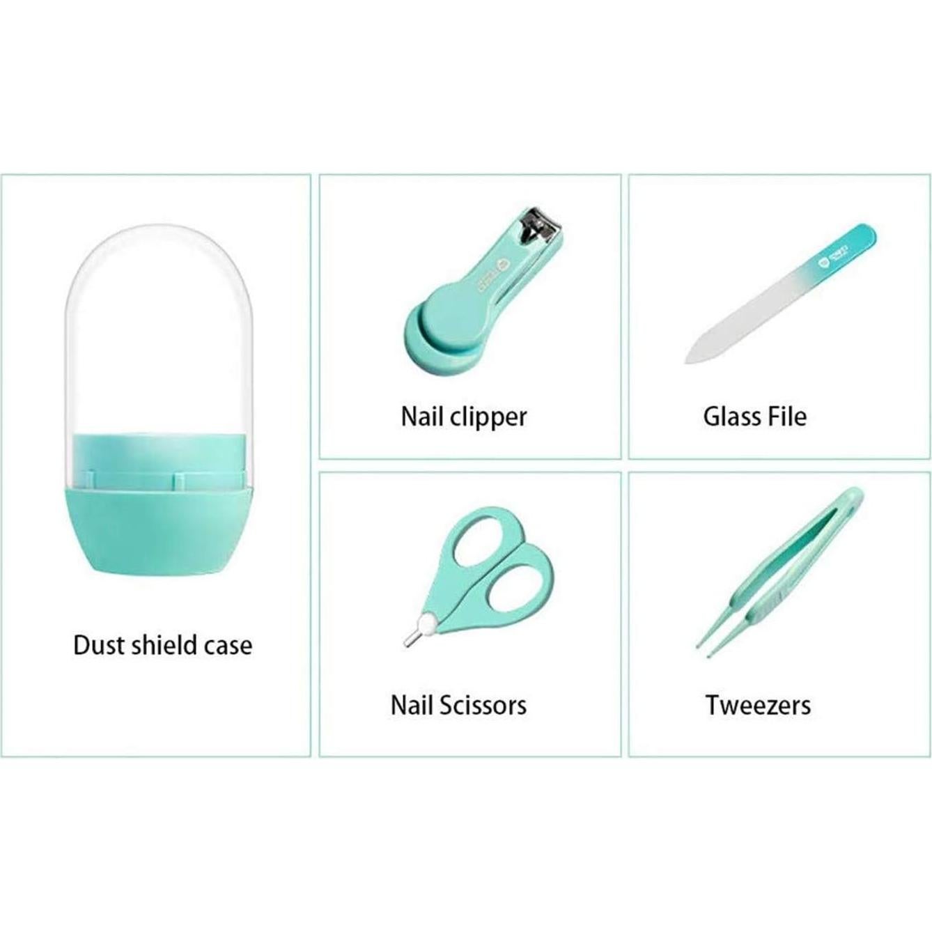 Kit de Cuidado de Uñas para Bebés Emoly 4 en 1 Acero Inoxidable