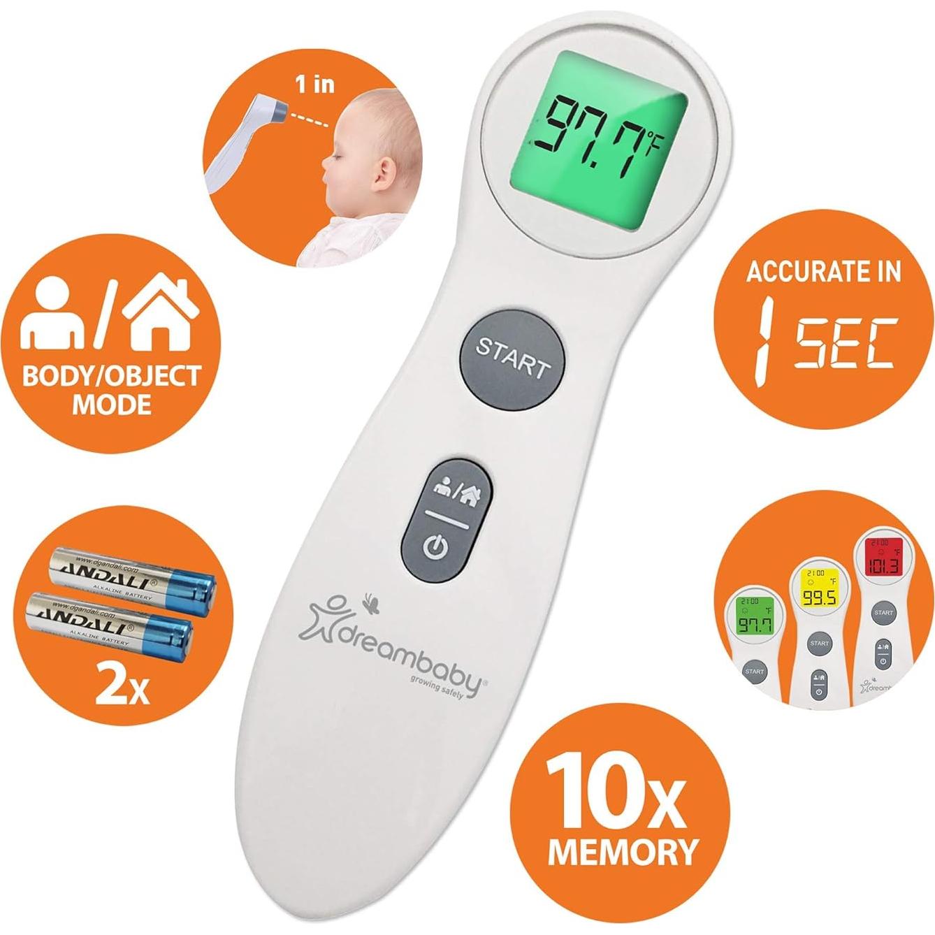 Termómetro Digital Infrarrojo Sin Contacto Dreambaby + Kit Cuidado Bebés 9 Piezas