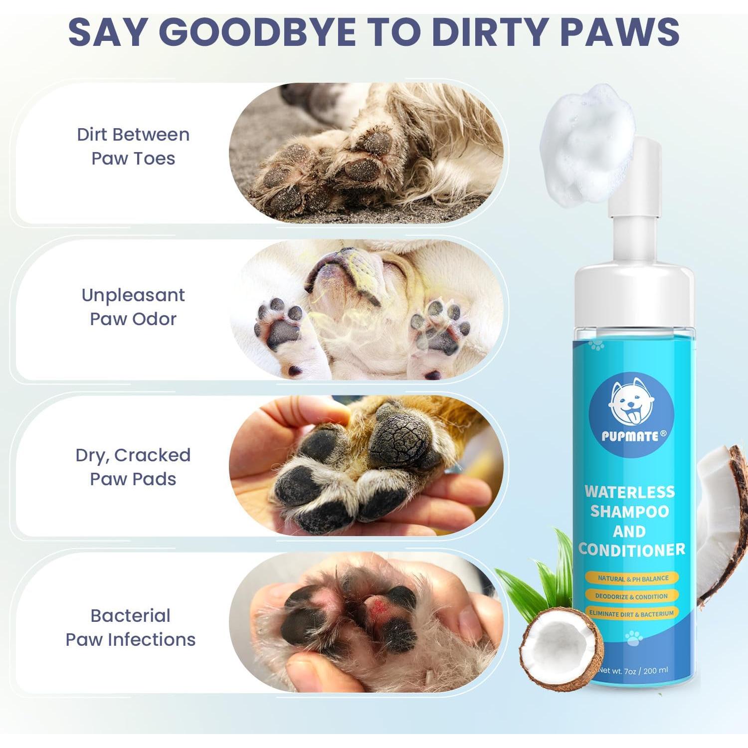 Kit de Cuidado de Patas PUPMATE 6 en 1 - Limpiador y Balsamo