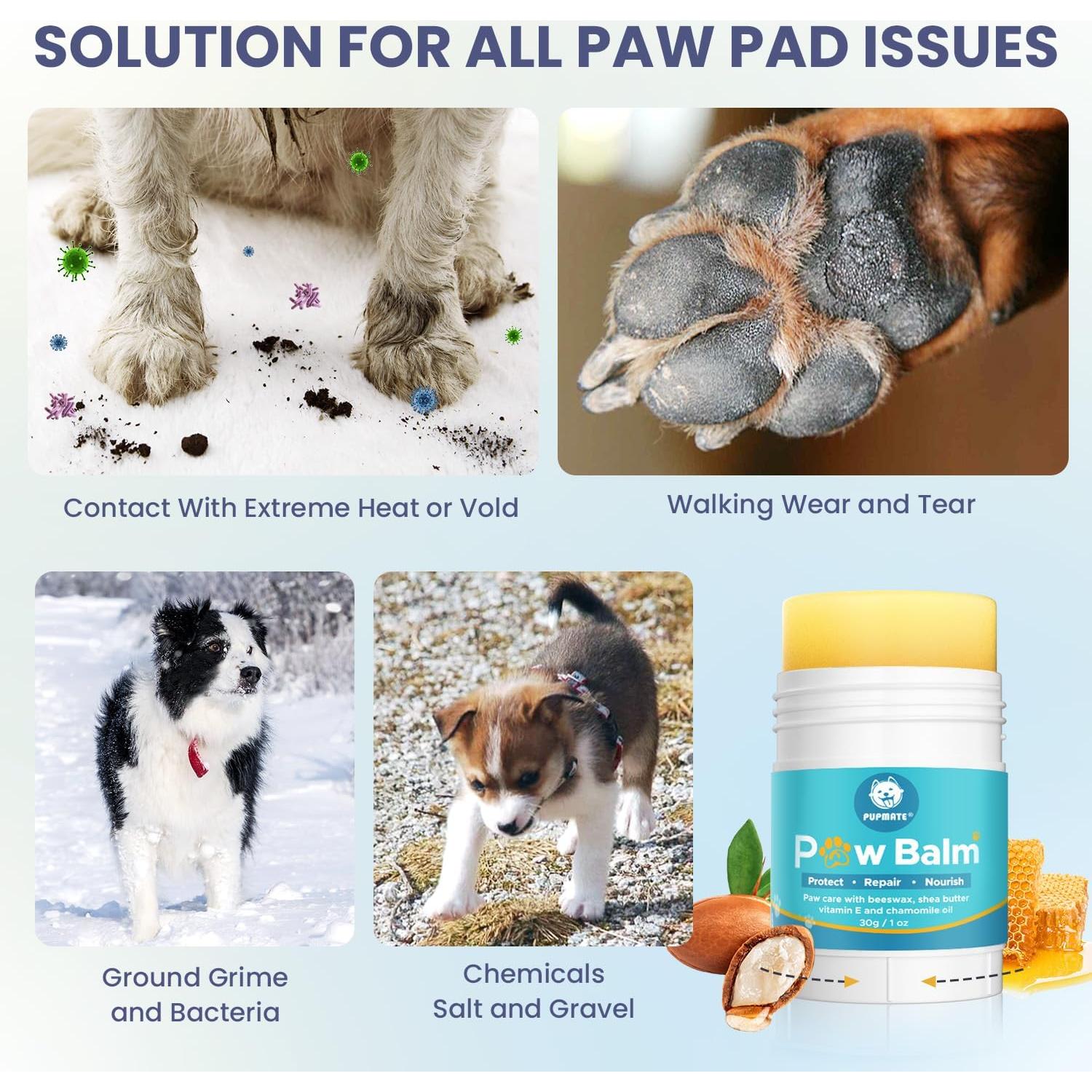 Kit de Cuidado de Patas PUPMATE 6 en 1 - Limpiador y Balsamo